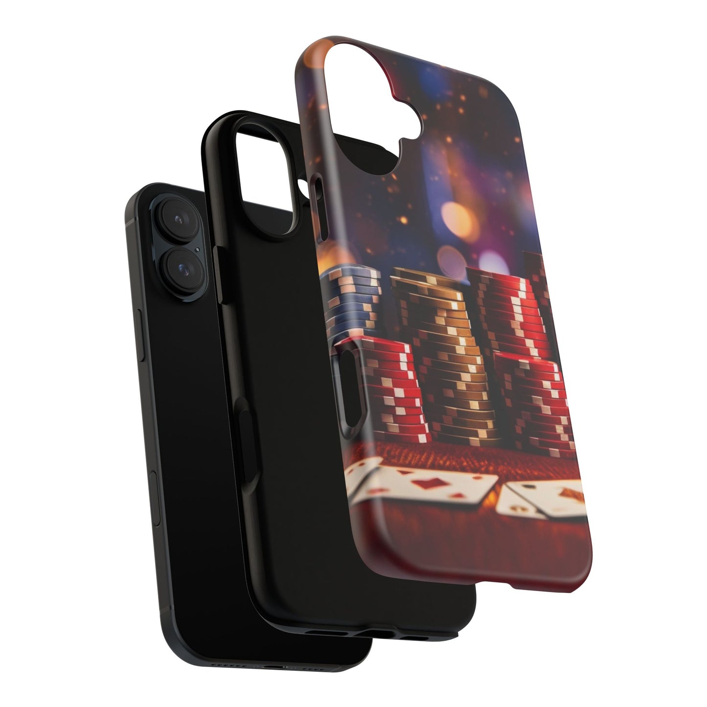 Poker Chip Phone Case, Tough Phone Case, Casino Lover Gift, Unique Phone Cover, Gambling Accessories