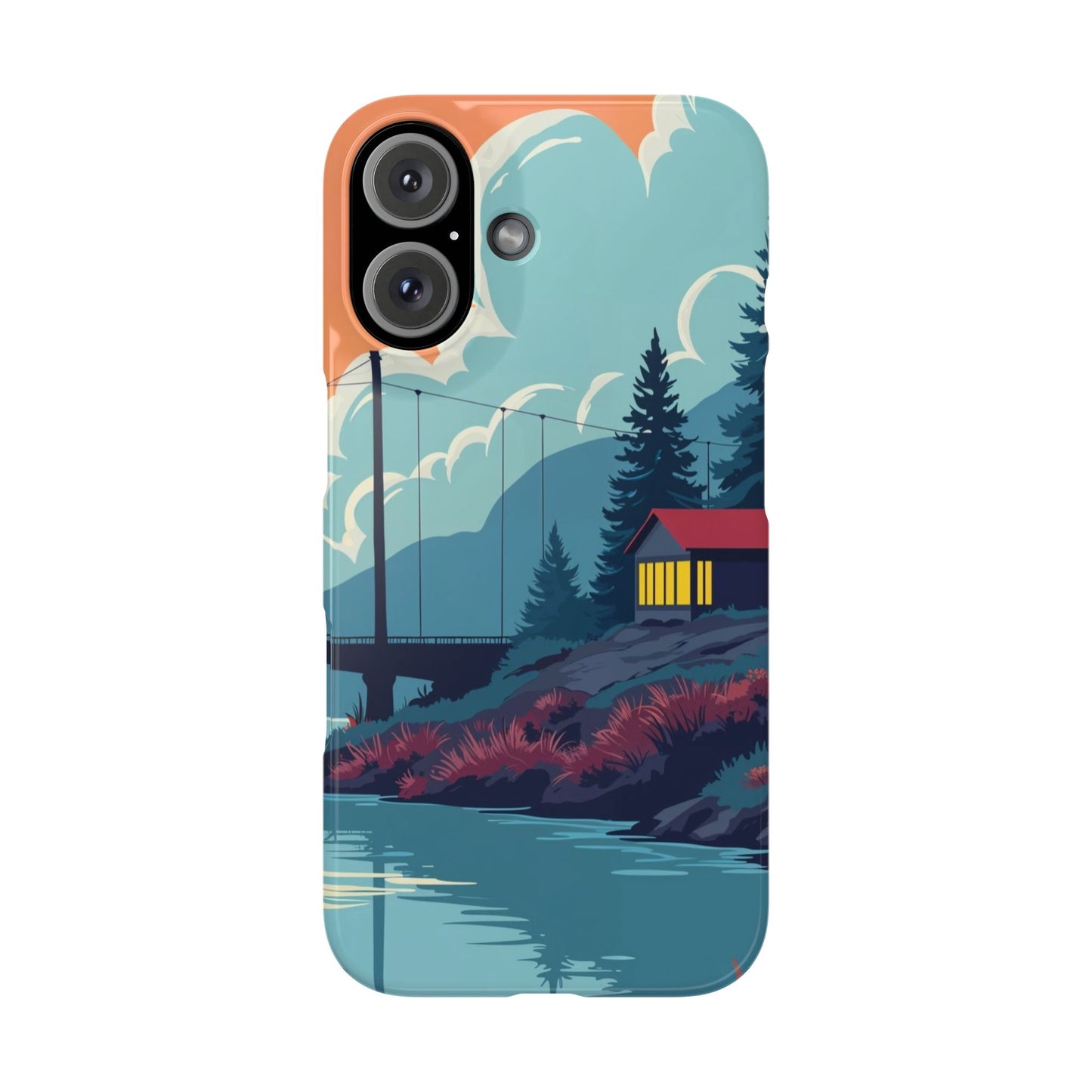 Colorful Nature Slim Phone Cases | Scenic River Landscape, Outdoor Lover Gifts, Phone Accessories, Eco-Friendly, Travel Enthusiast