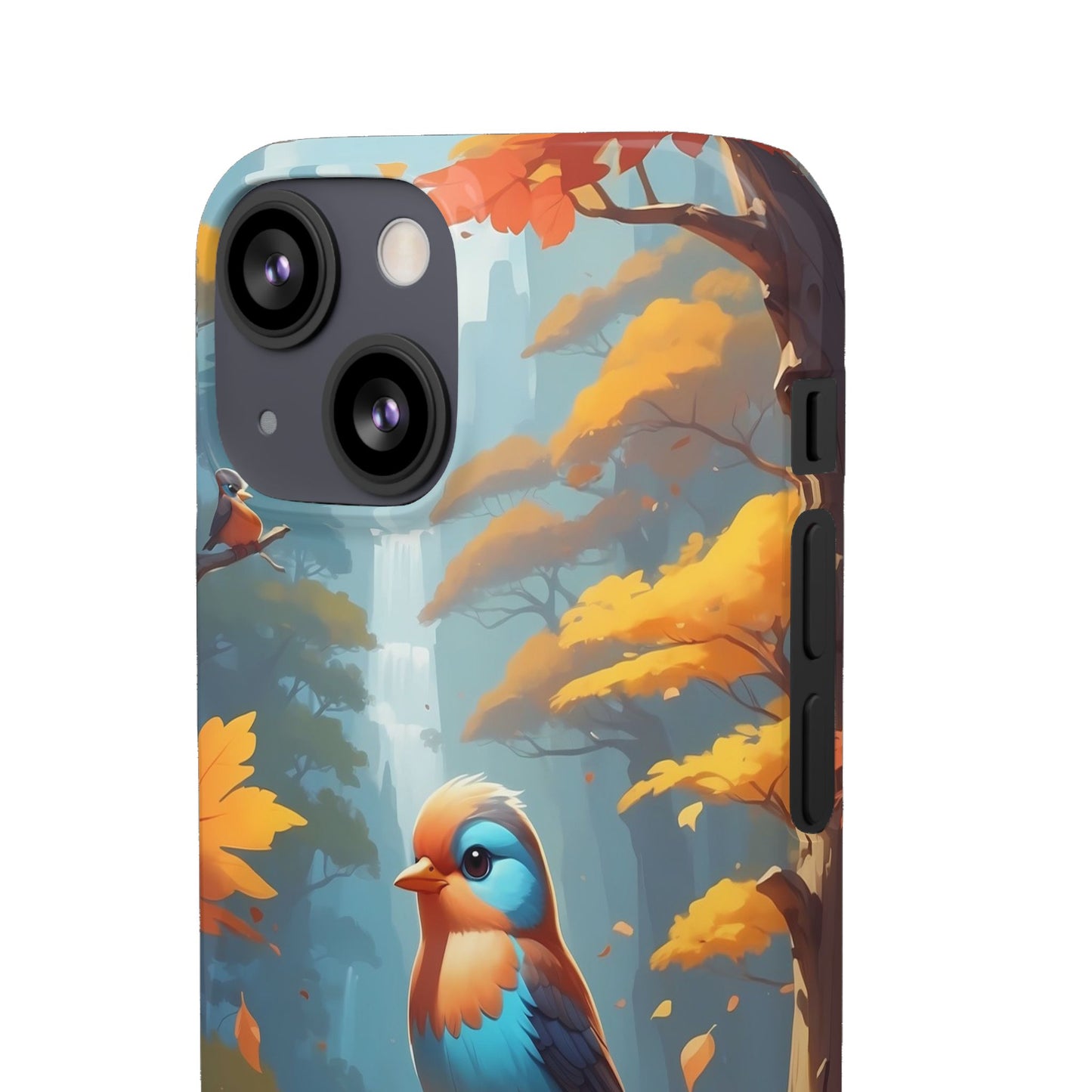 Nature-Inspired Bird Snap Case, Fall Aesthetic Phone Cover, Autumn Vibe Mobile Case, Gift for Bird Lovers, Eco-Friendly Phone Accessory