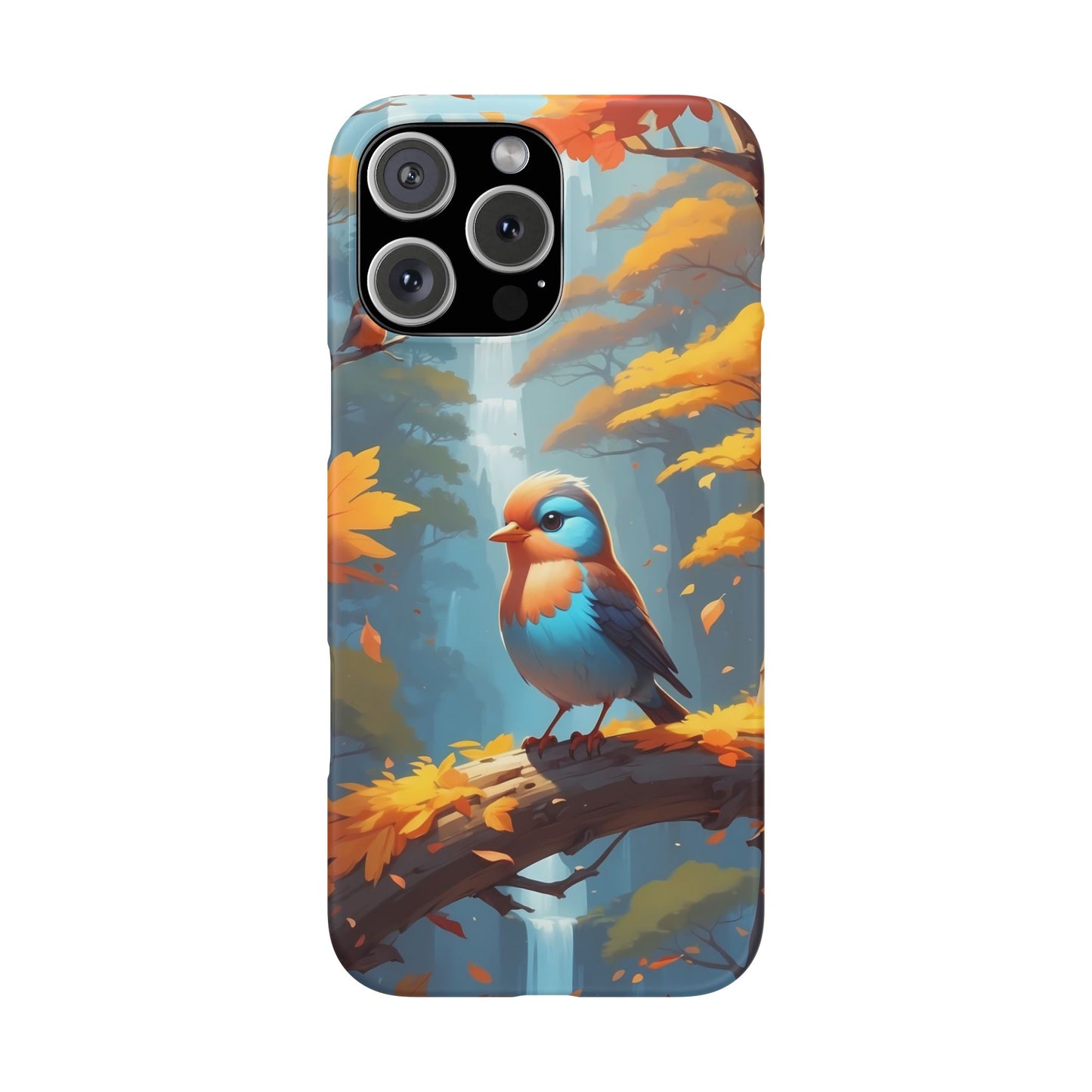 Nature-Inspired Bird Snap Case, Fall Aesthetic Phone Cover, Autumn Vibe Mobile Case, Gift for Bird Lovers, Eco-Friendly Phone Accessory