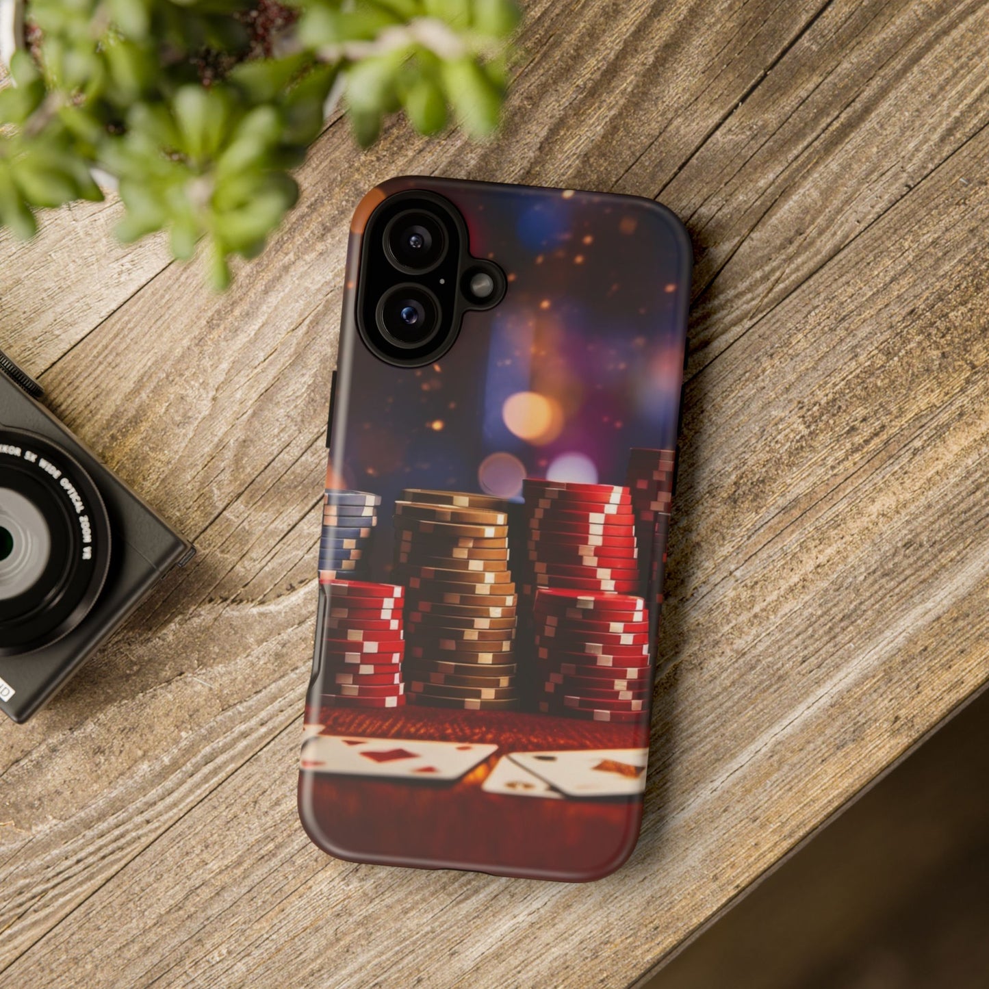 Poker Chip Phone Case, Tough Phone Case, Casino Lover Gift, Unique Phone Cover, Gambling Accessories