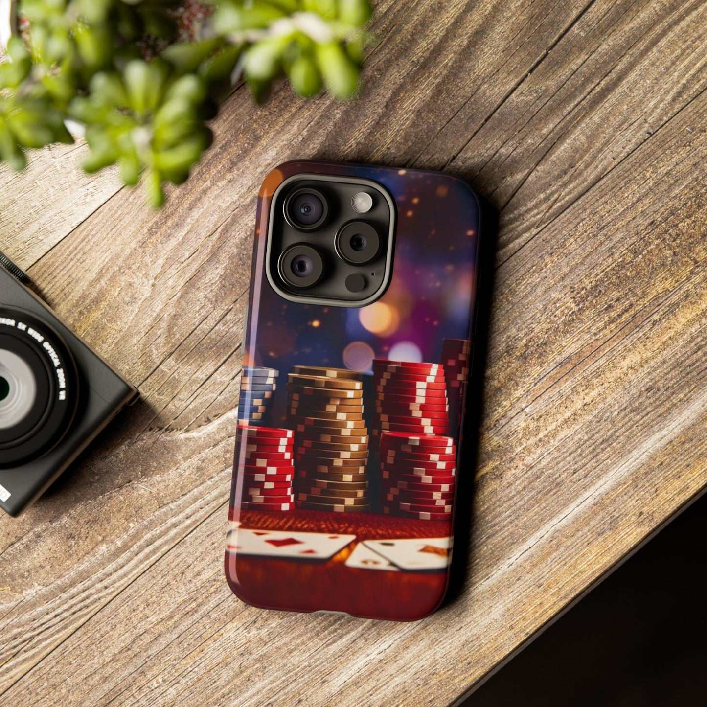 Poker Chip Phone Case, Tough Phone Case, Casino Lover Gift, Unique Phone Cover, Gambling Accessories