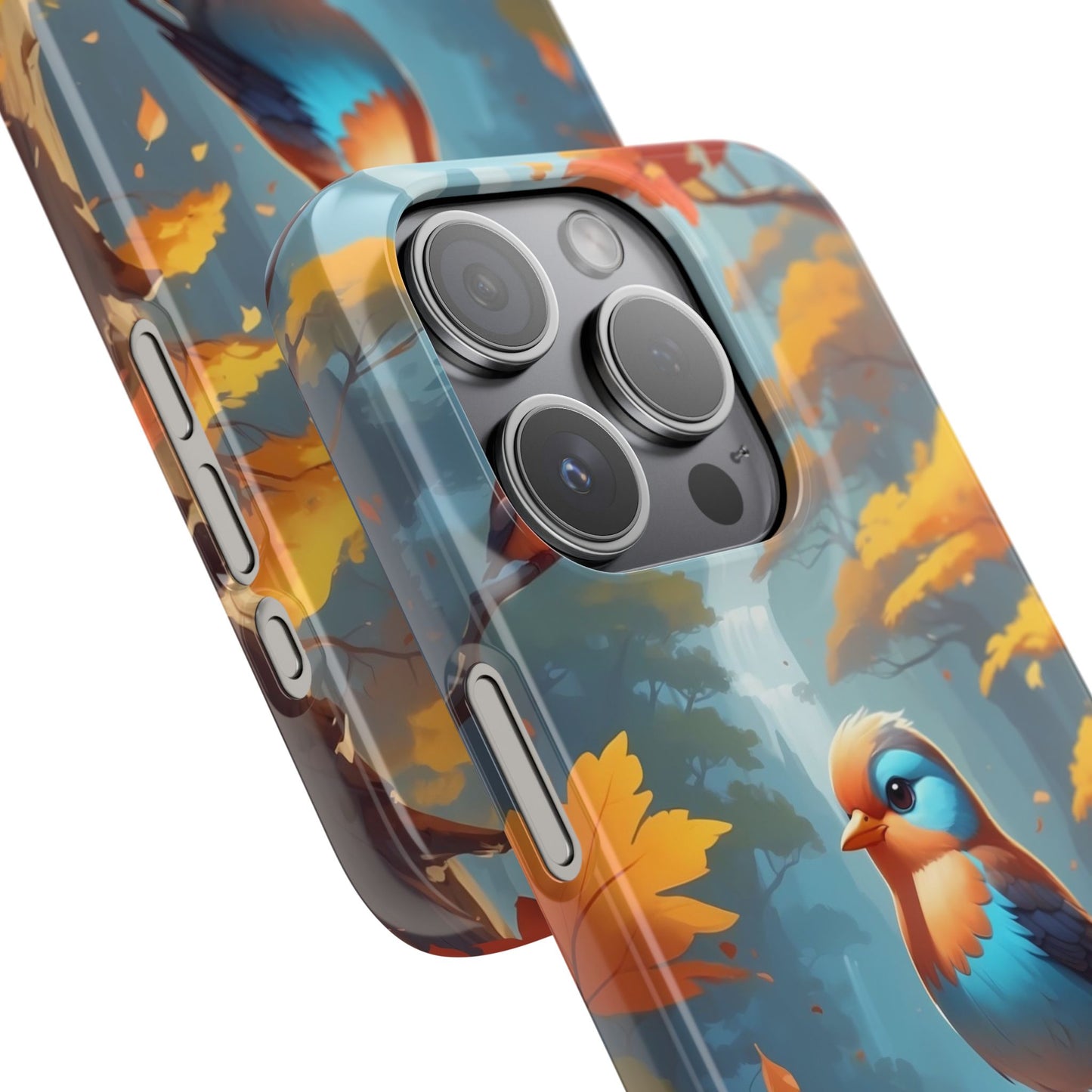 Nature-Inspired Bird Snap Case, Fall Aesthetic Phone Cover, Autumn Vibe Mobile Case, Gift for Bird Lovers, Eco-Friendly Phone Accessory