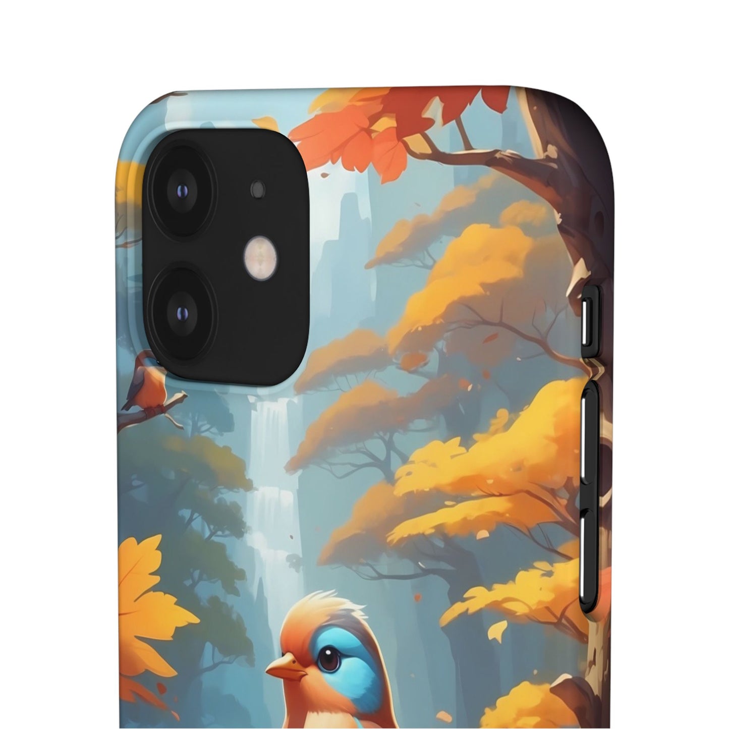 Nature-Inspired Bird Snap Case, Fall Aesthetic Phone Cover, Autumn Vibe Mobile Case, Gift for Bird Lovers, Eco-Friendly Phone Accessory
