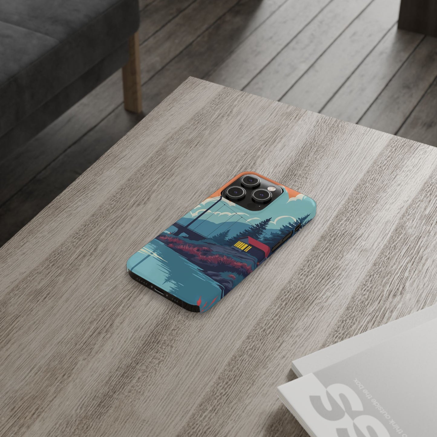 Colorful Nature Slim Phone Cases | Scenic River Landscape, Outdoor Lover Gifts, Phone Accessories, Eco-Friendly, Travel Enthusiast