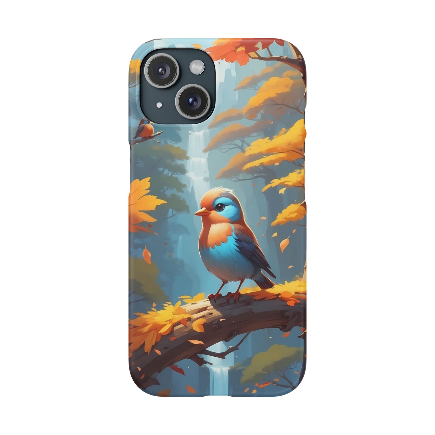 Nature-Inspired Bird Snap Case, Fall Aesthetic Phone Cover, Autumn Vibe Mobile Case, Gift for Bird Lovers, Eco-Friendly Phone Accessory