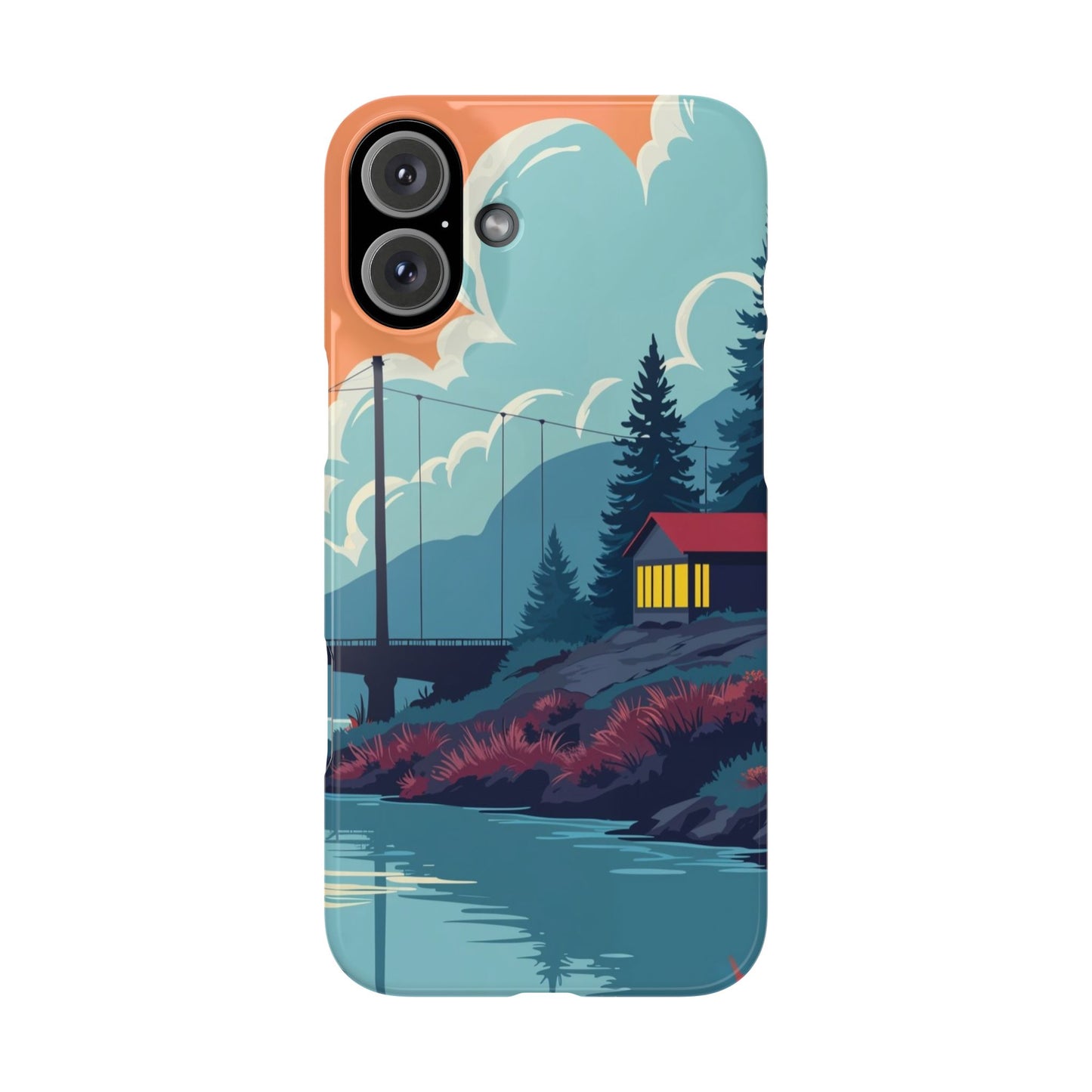 Colorful Nature Slim Phone Cases | Scenic River Landscape, Outdoor Lover Gifts, Phone Accessories, Eco-Friendly, Travel Enthusiast