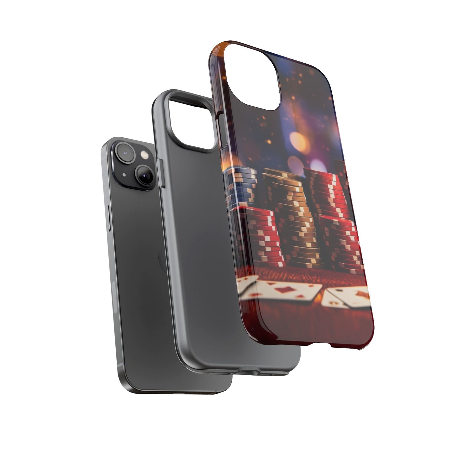 Poker Chip Phone Case, Tough Phone Case, Casino Lover Gift, Unique Phone Cover, Gambling Accessories