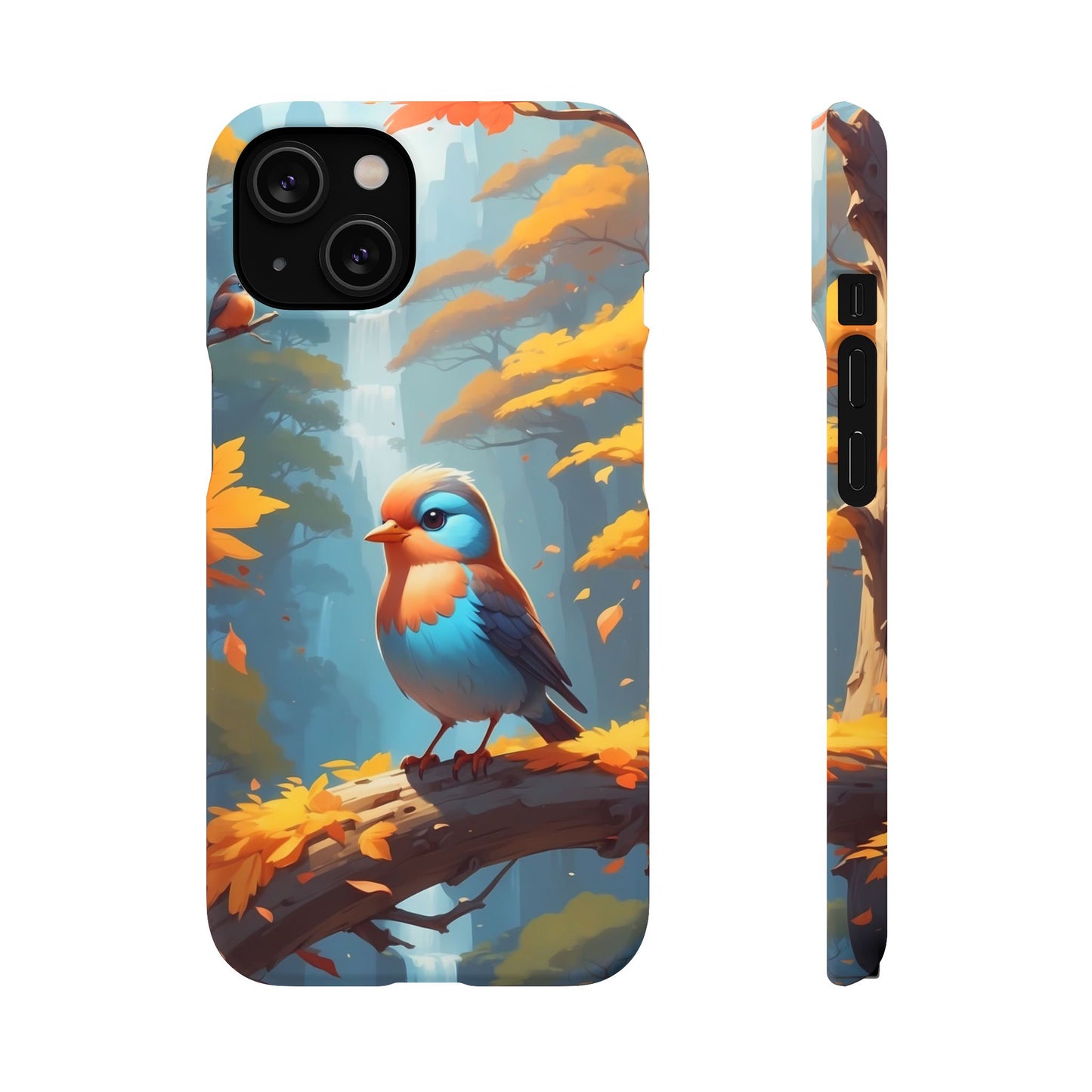 Nature-Inspired Bird Snap Case, Fall Aesthetic Phone Cover, Autumn Vibe Mobile Case, Gift for Bird Lovers, Eco-Friendly Phone Accessory