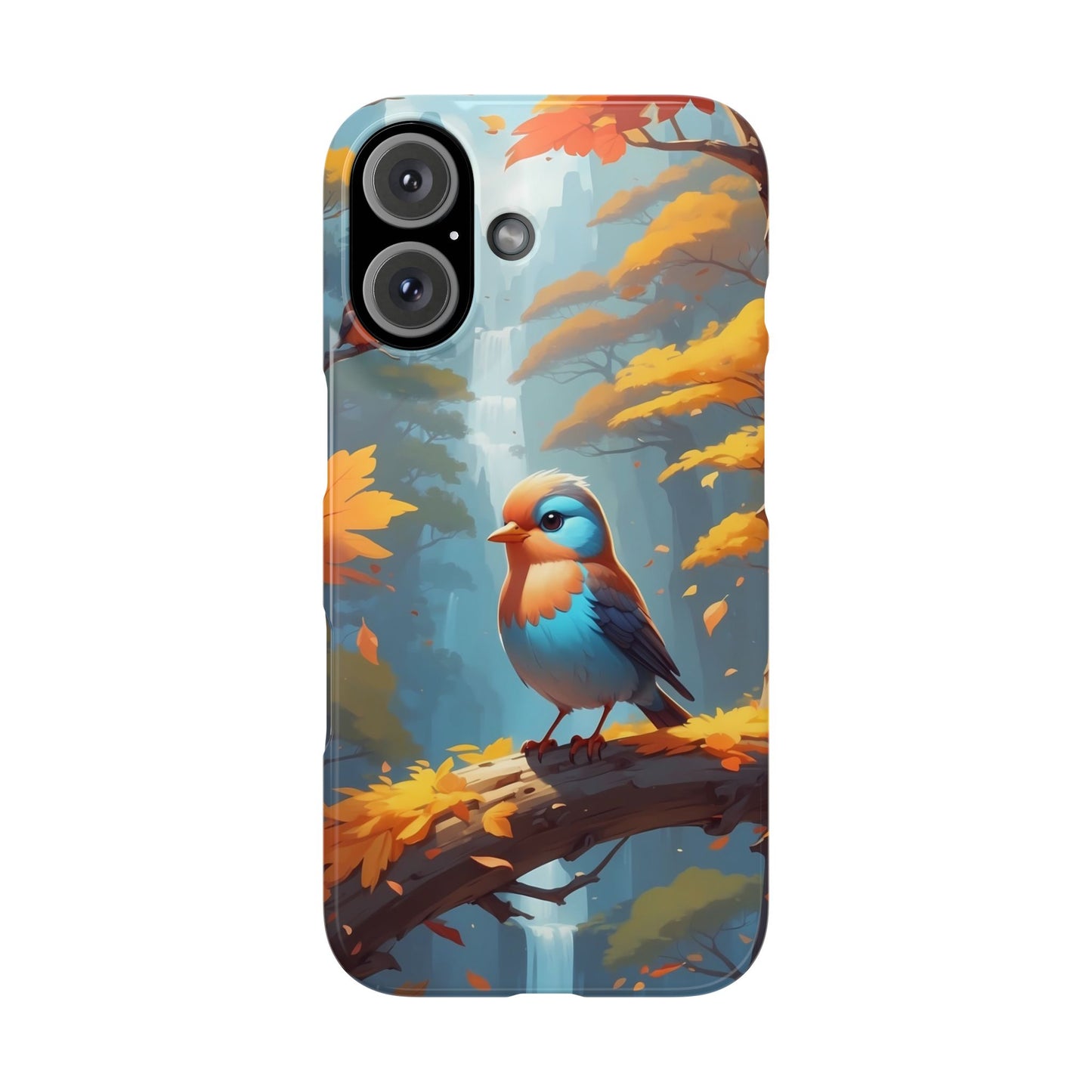 Nature-Inspired Bird Snap Case, Fall Aesthetic Phone Cover, Autumn Vibe Mobile Case, Gift for Bird Lovers, Eco-Friendly Phone Accessory