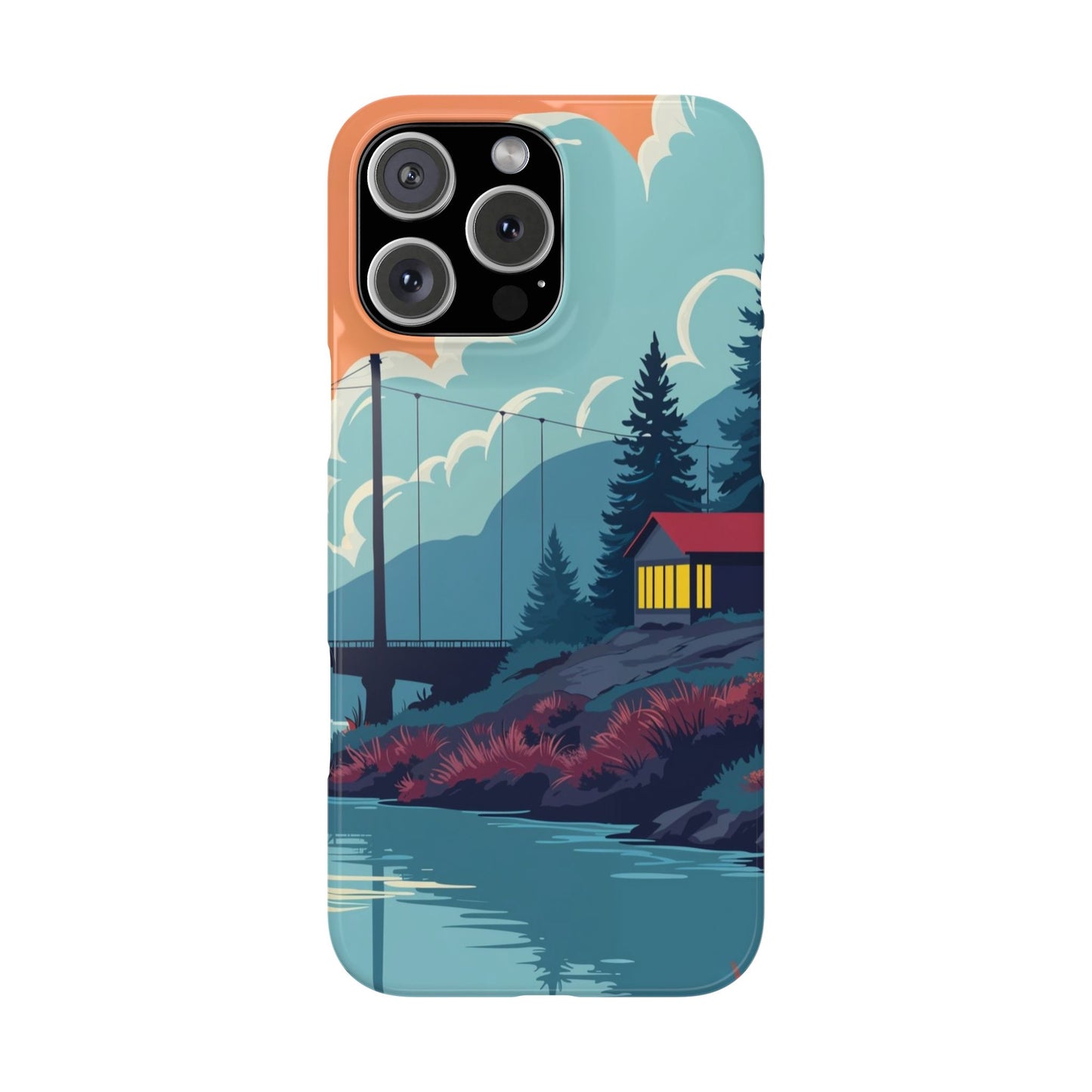 Colorful Nature Slim Phone Cases | Scenic River Landscape, Outdoor Lover Gifts, Phone Accessories, Eco-Friendly, Travel Enthusiast