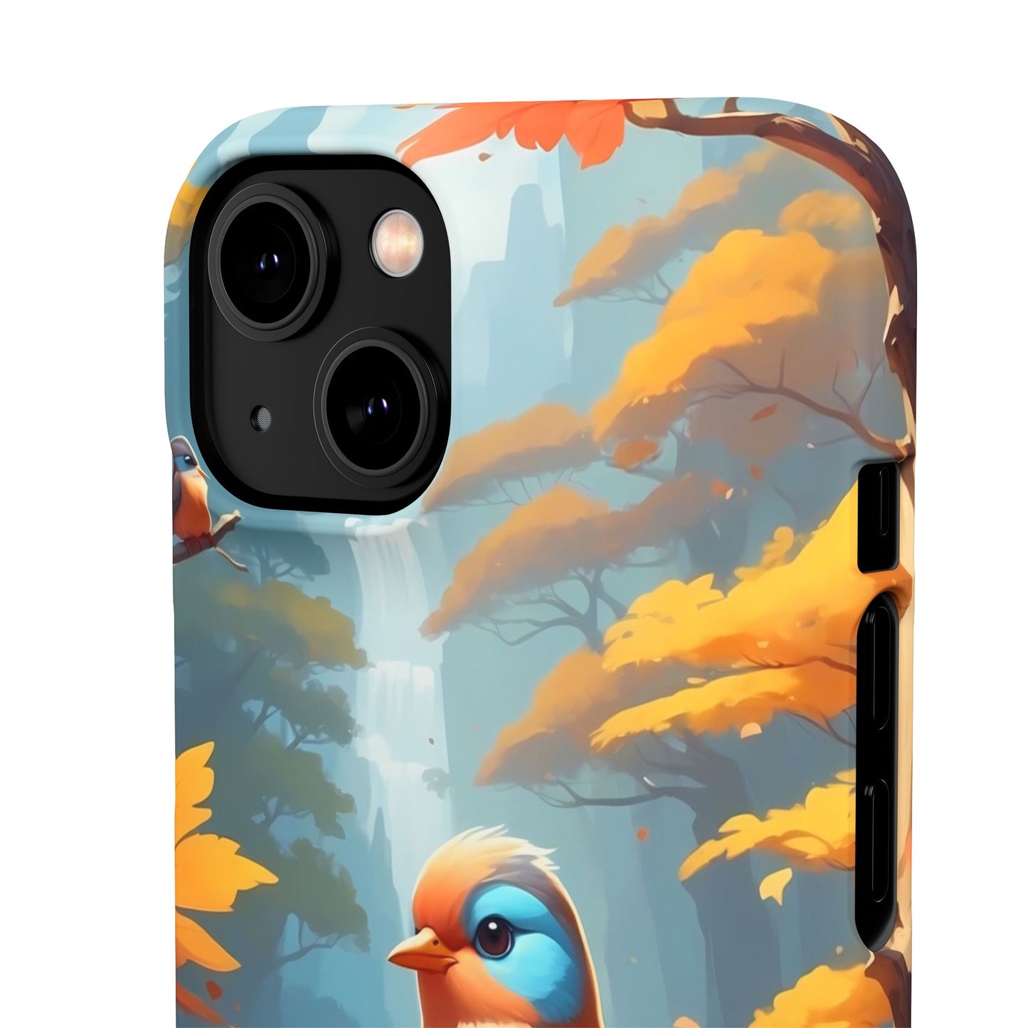 Nature-Inspired Bird Snap Case, Fall Aesthetic Phone Cover, Autumn Vibe Mobile Case, Gift for Bird Lovers, Eco-Friendly Phone Accessory