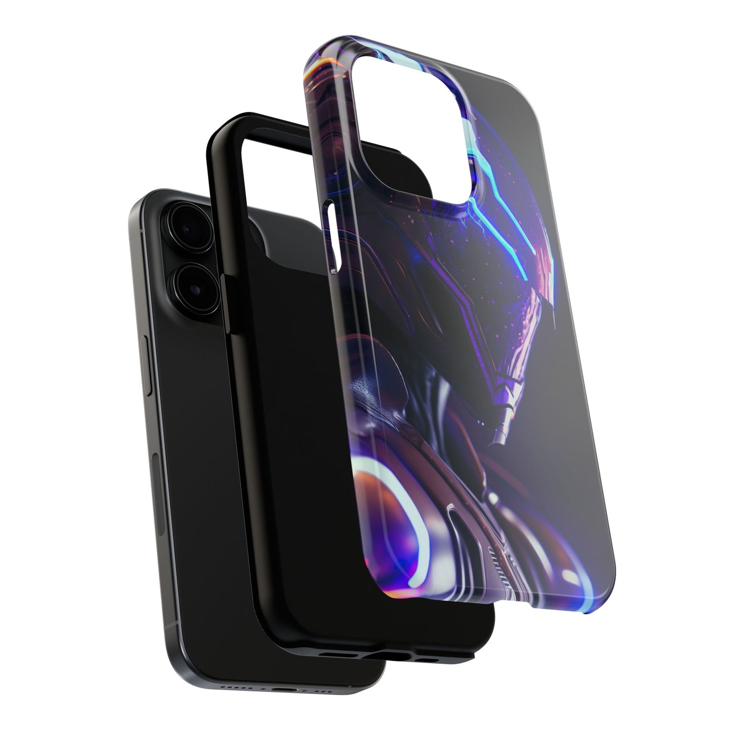 Futuristic Tough Phone Cases, Durable Phone Cover, Sci-Fi Phone Case, Tech Lover Gift, Unique Phone Accessory
