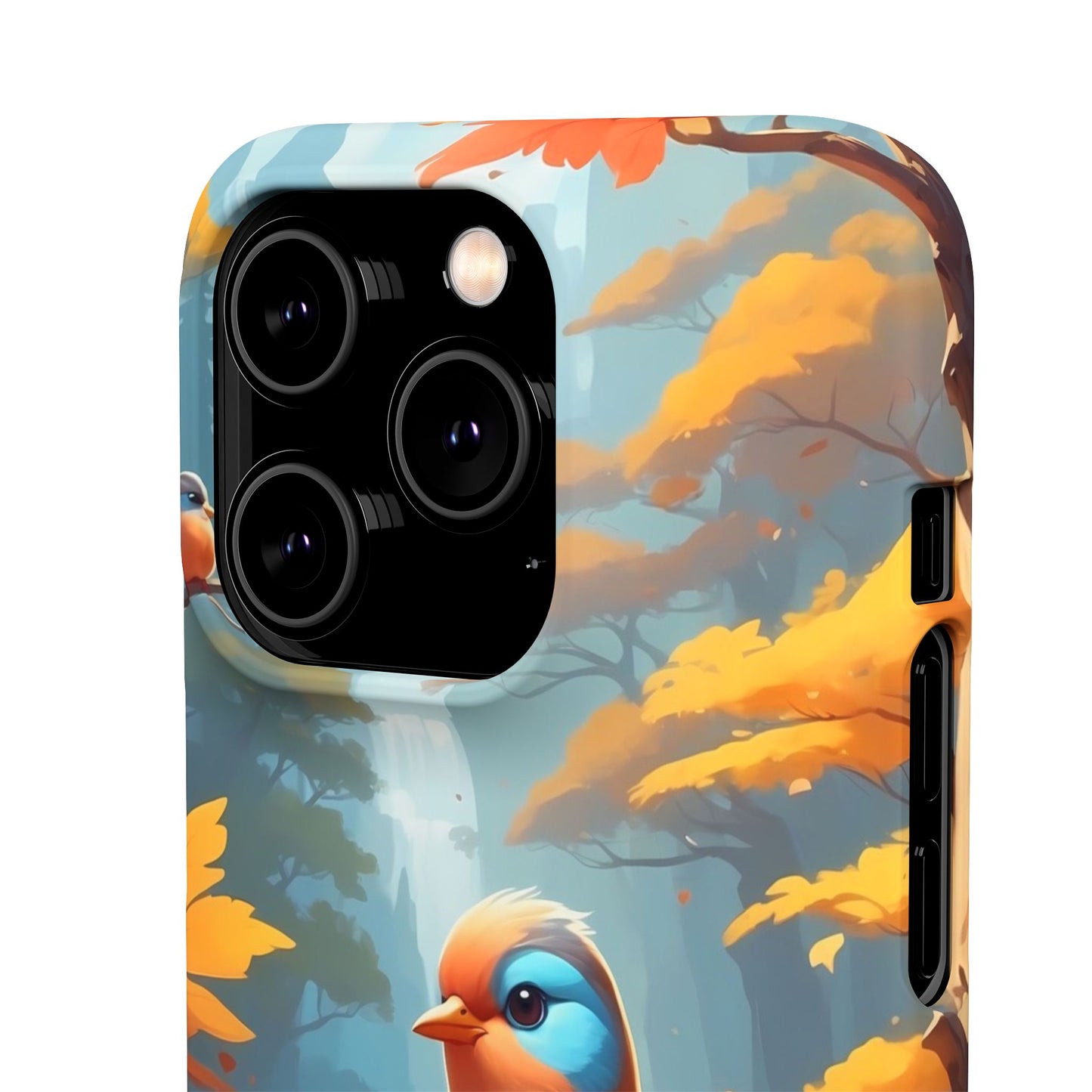 Nature-Inspired Bird Snap Case, Fall Aesthetic Phone Cover, Autumn Vibe Mobile Case, Gift for Bird Lovers, Eco-Friendly Phone Accessory