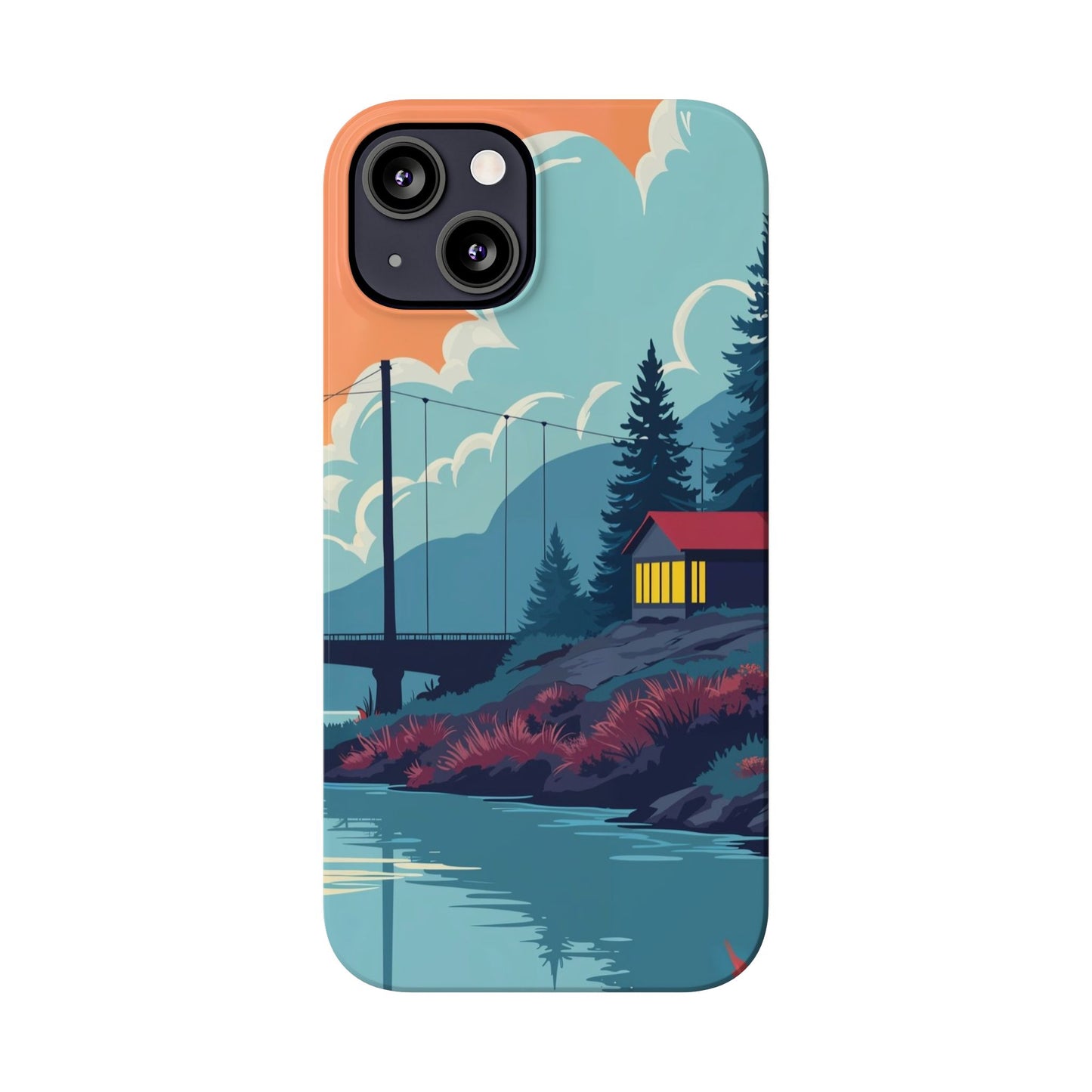 Colorful Nature Slim Phone Cases | Scenic River Landscape, Outdoor Lover Gifts, Phone Accessories, Eco-Friendly, Travel Enthusiast