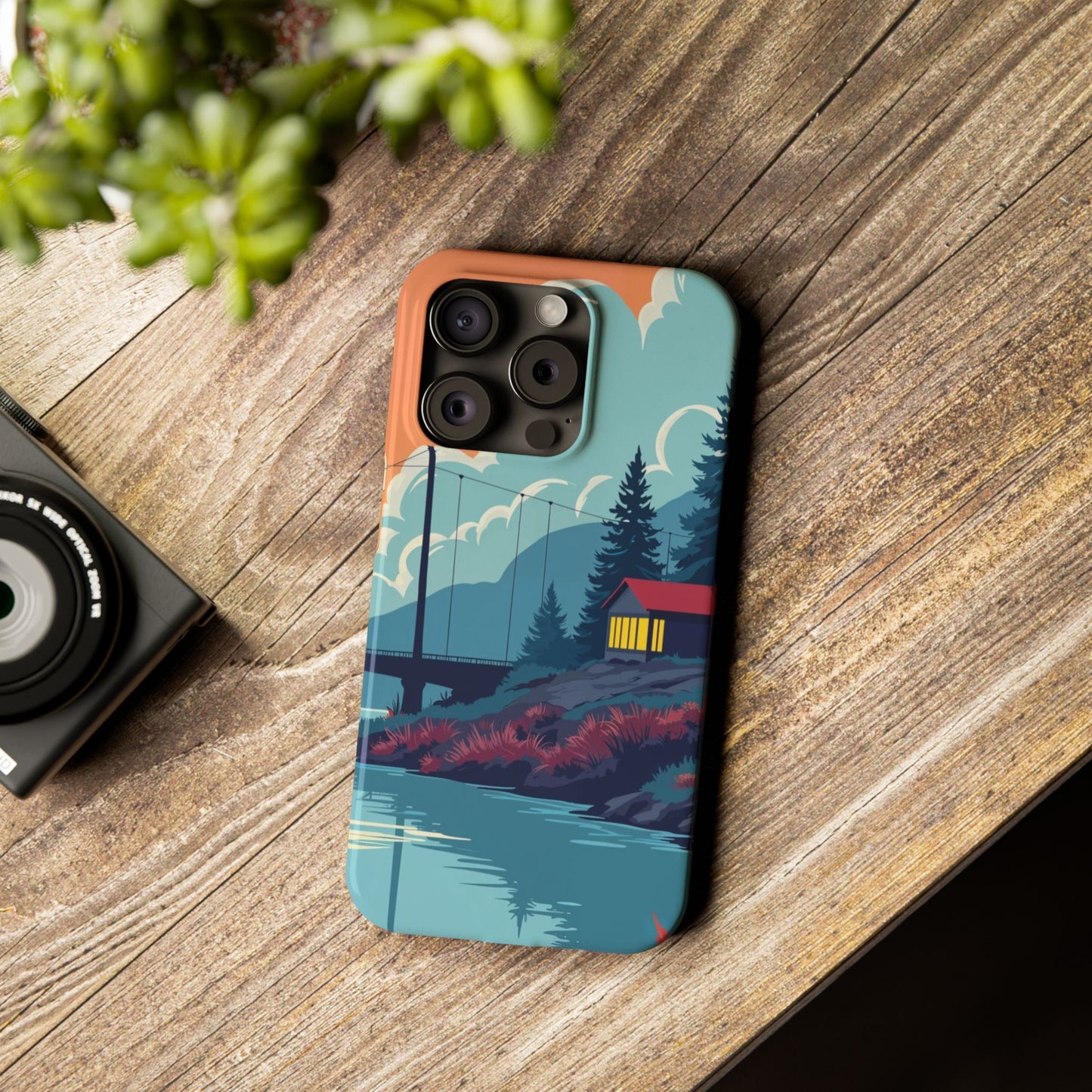 Colorful Nature Slim Phone Cases | Scenic River Landscape, Outdoor Lover Gifts, Phone Accessories, Eco-Friendly, Travel Enthusiast