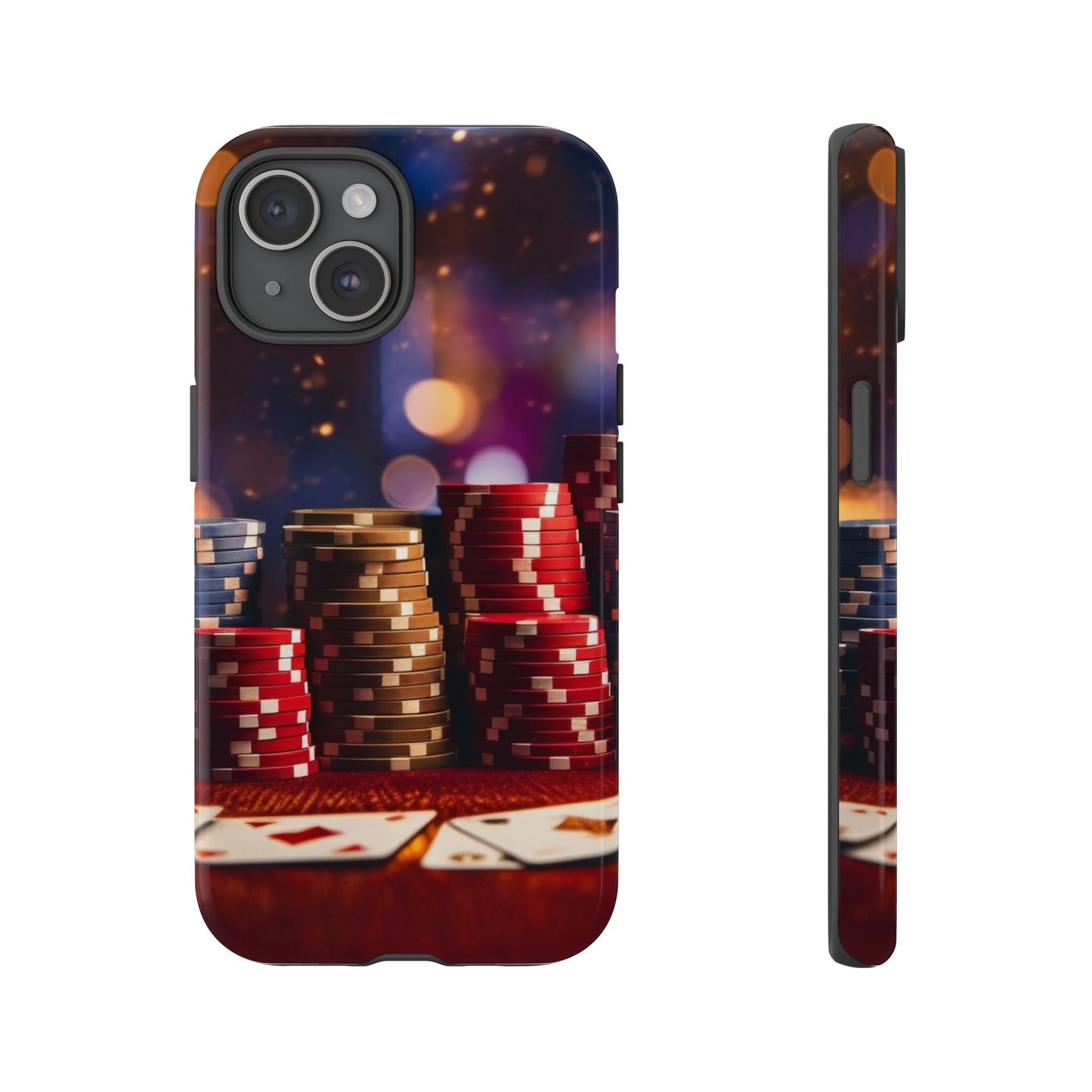 Poker Chip Phone Case, Tough Phone Case, Casino Lover Gift, Unique Phone Cover, Gambling Accessories