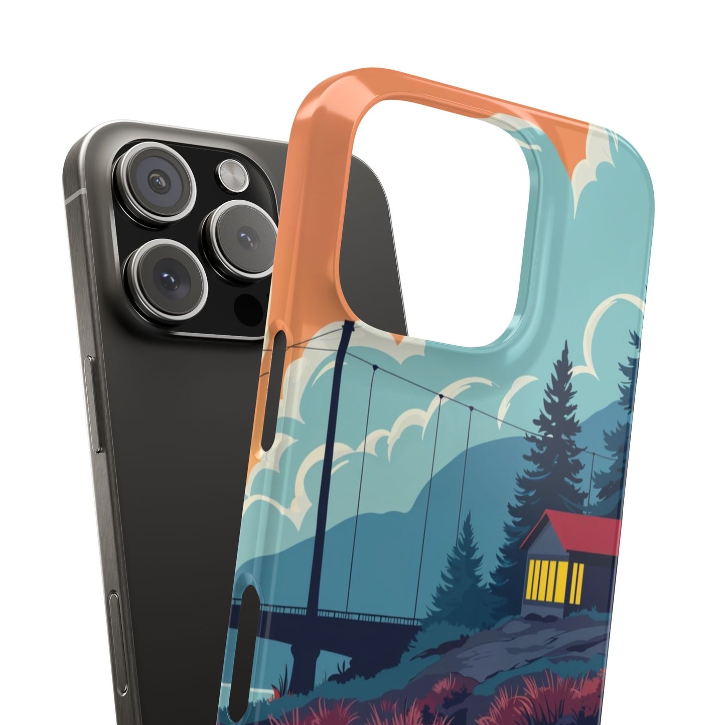 Colorful Nature Slim Phone Cases | Scenic River Landscape, Outdoor Lover Gifts, Phone Accessories, Eco-Friendly, Travel Enthusiast