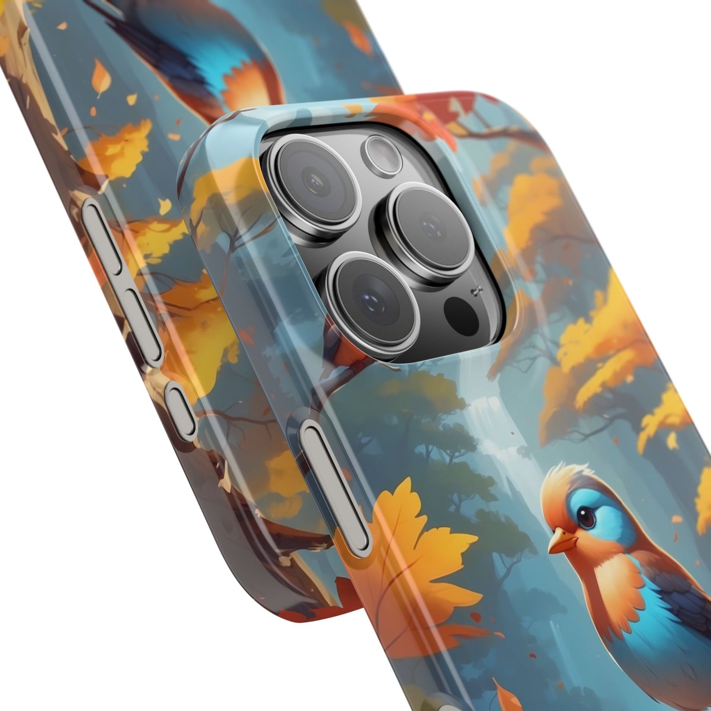 Nature-Inspired Bird Snap Case, Fall Aesthetic Phone Cover, Autumn Vibe Mobile Case, Gift for Bird Lovers, Eco-Friendly Phone Accessory