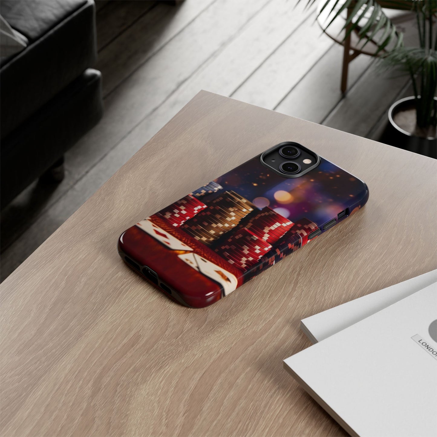 Poker Chip Phone Case, Tough Phone Case, Casino Lover Gift, Unique Phone Cover, Gambling Accessories