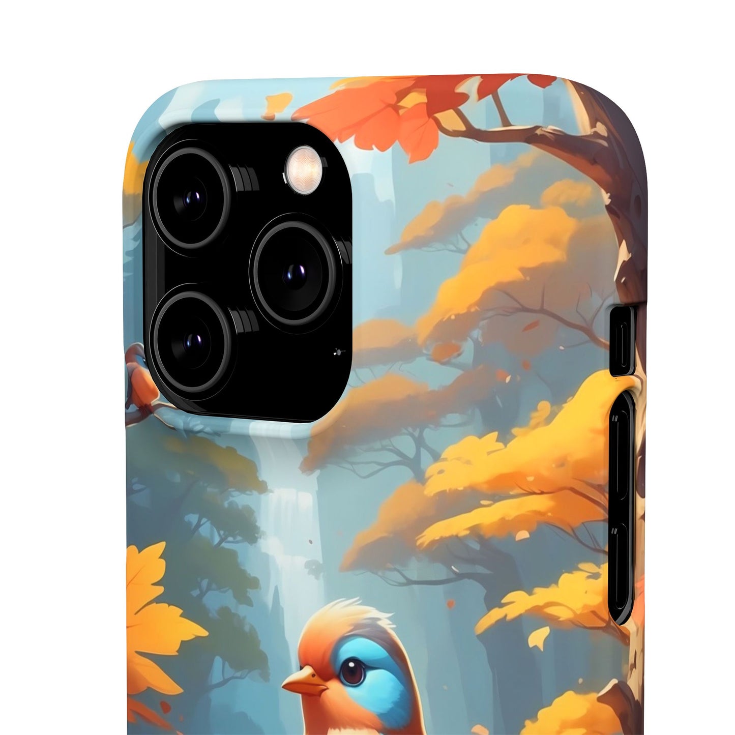 Nature-Inspired Bird Snap Case, Fall Aesthetic Phone Cover, Autumn Vibe Mobile Case, Gift for Bird Lovers, Eco-Friendly Phone Accessory
