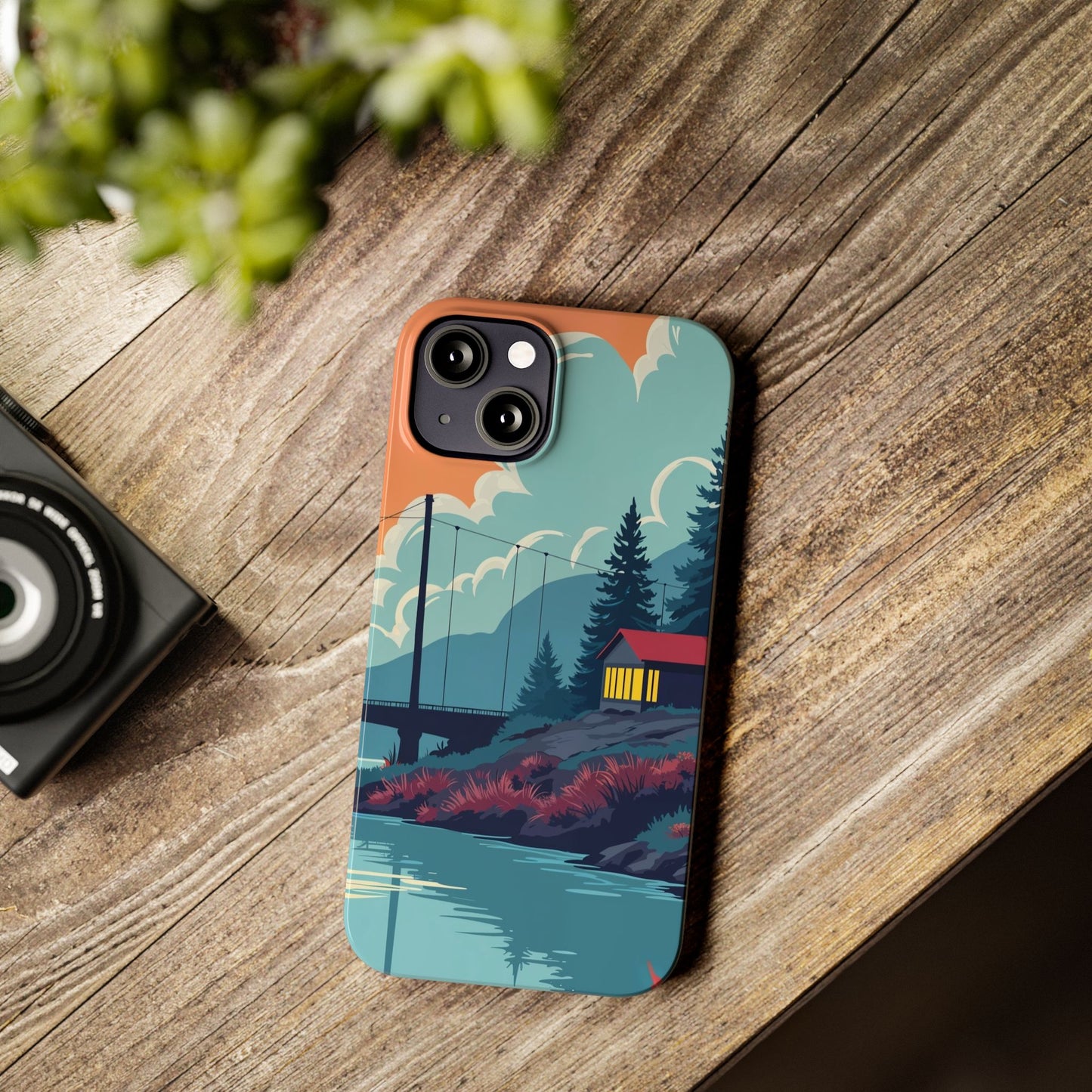 Colorful Nature Slim Phone Cases | Scenic River Landscape, Outdoor Lover Gifts, Phone Accessories, Eco-Friendly, Travel Enthusiast
