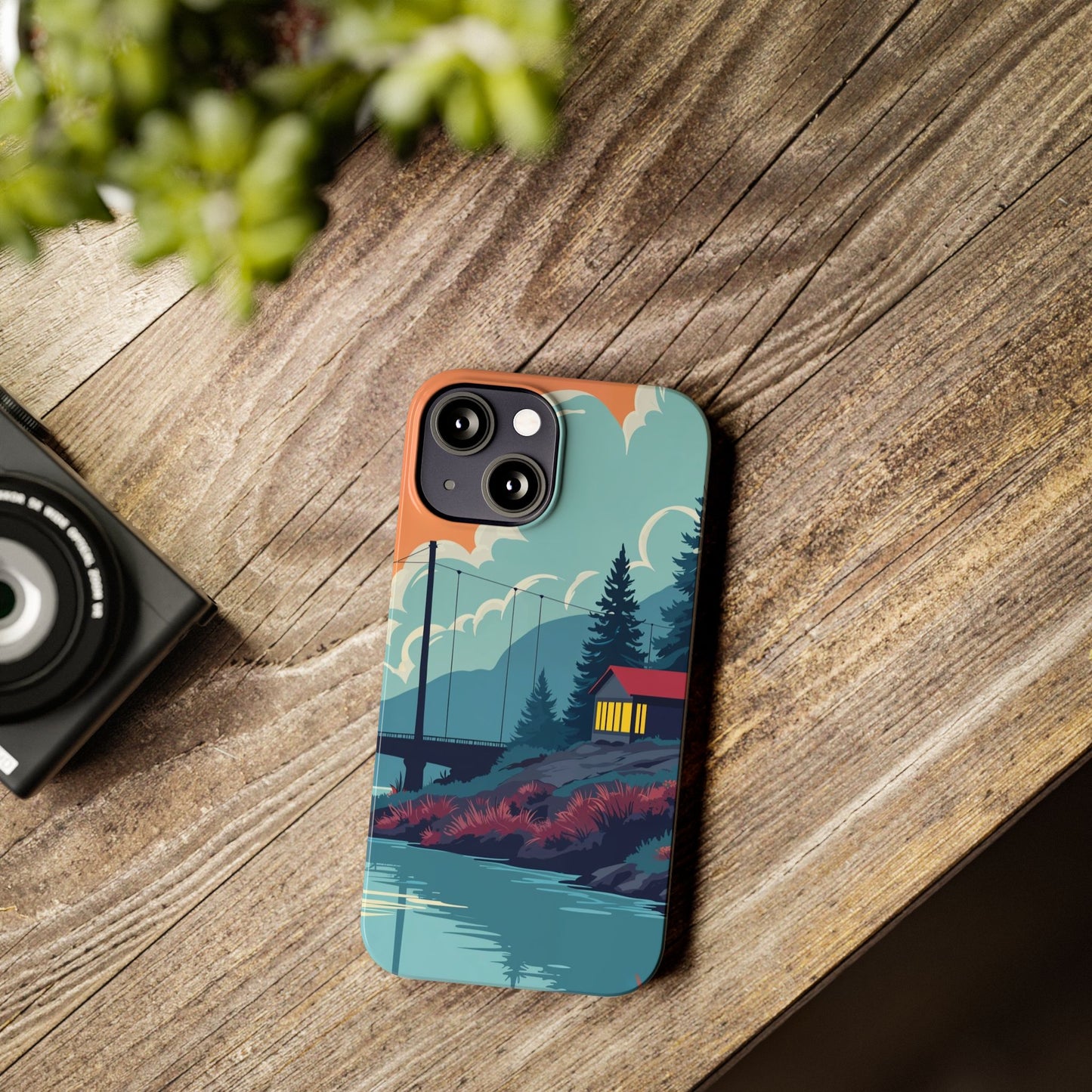 Colorful Nature Slim Phone Cases | Scenic River Landscape, Outdoor Lover Gifts, Phone Accessories, Eco-Friendly, Travel Enthusiast