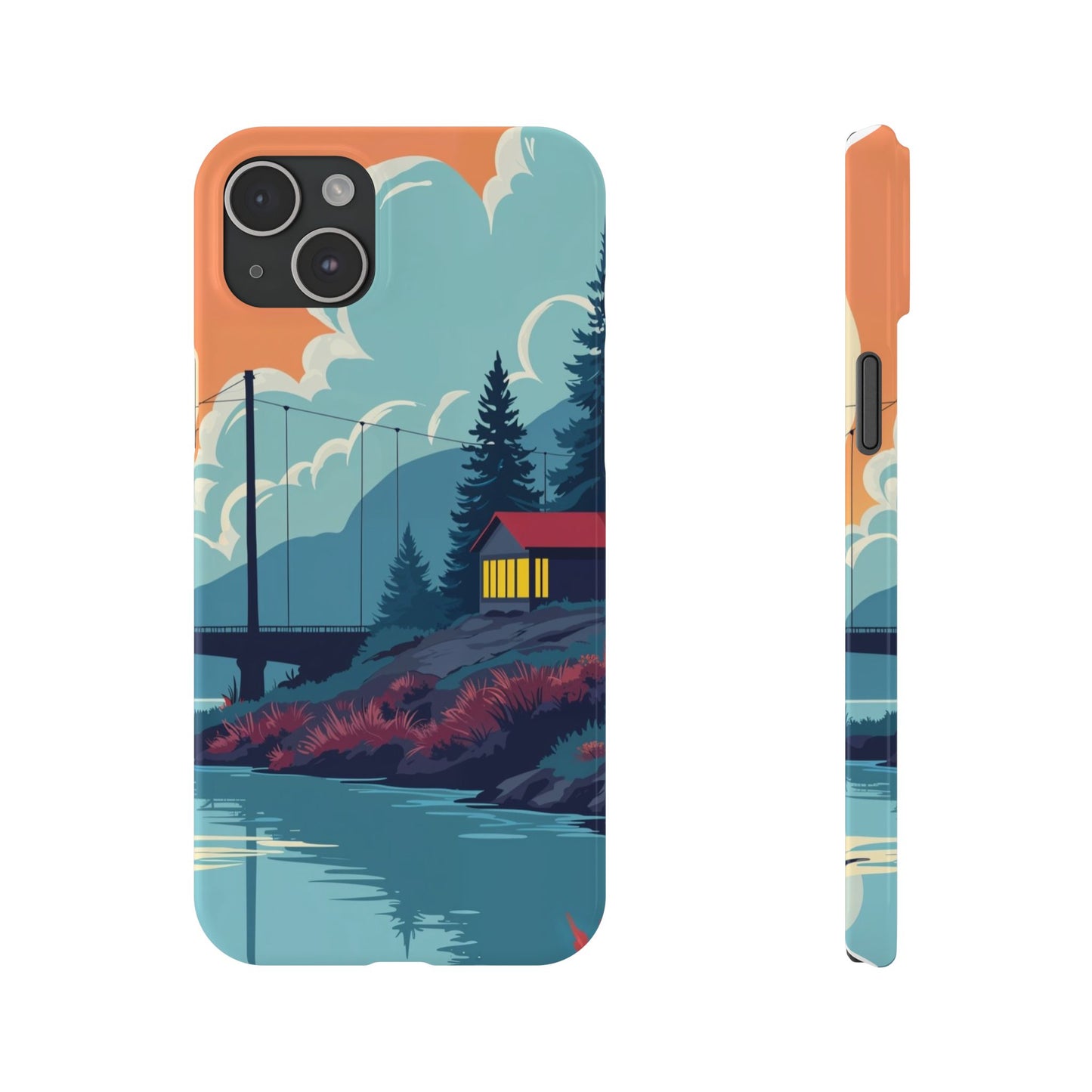 Colorful Nature Slim Phone Cases | Scenic River Landscape, Outdoor Lover Gifts, Phone Accessories, Eco-Friendly, Travel Enthusiast