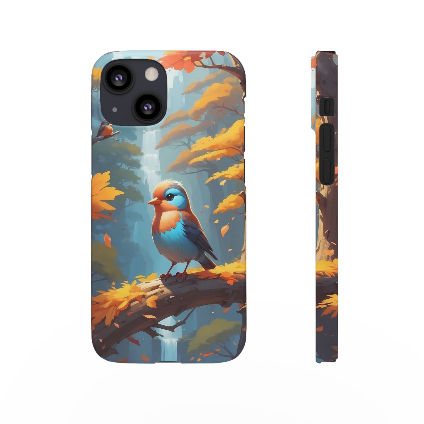 Nature-Inspired Bird Snap Case, Fall Aesthetic Phone Cover, Autumn Vibe Mobile Case, Gift for Bird Lovers, Eco-Friendly Phone Accessory