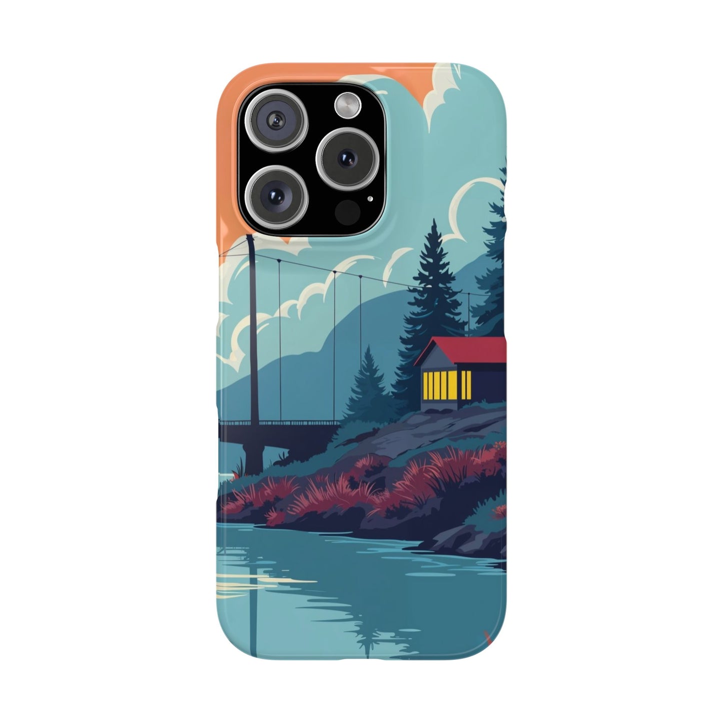 Colorful Nature Slim Phone Cases | Scenic River Landscape, Outdoor Lover Gifts, Phone Accessories, Eco-Friendly, Travel Enthusiast