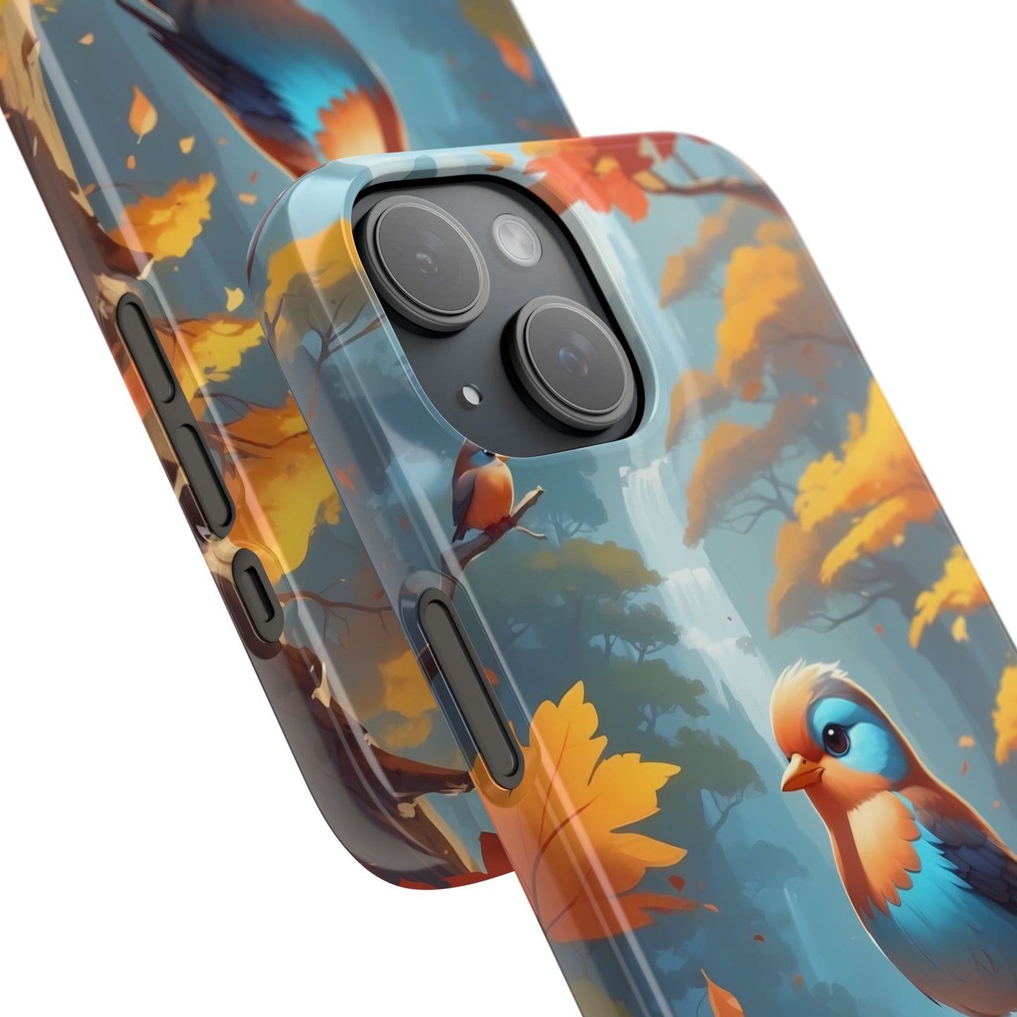 Nature-Inspired Bird Snap Case, Fall Aesthetic Phone Cover, Autumn Vibe Mobile Case, Gift for Bird Lovers, Eco-Friendly Phone Accessory