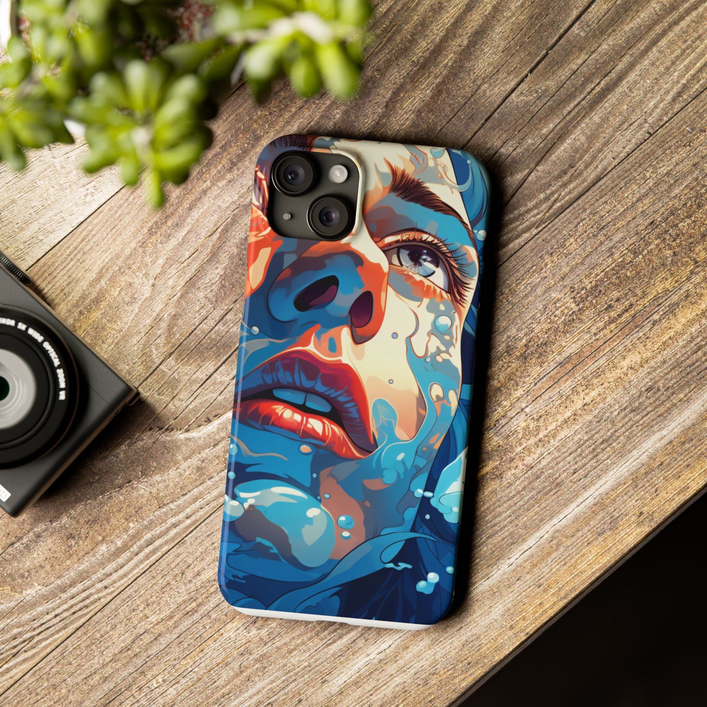 Eco-Friendly Slim Phone Case - Earth Day Gift, Nature Lover Accessory, Sustainable Phone Cover, Green Design, Vibrant Floral Art