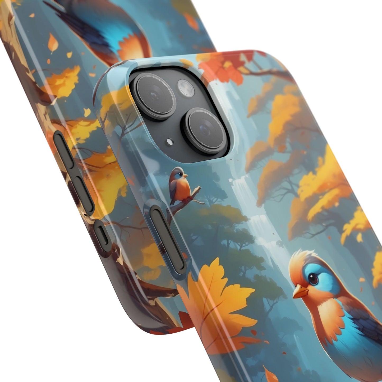 Nature-Inspired Bird Snap Case, Fall Aesthetic Phone Cover, Autumn Vibe Mobile Case, Gift for Bird Lovers, Eco-Friendly Phone Accessory