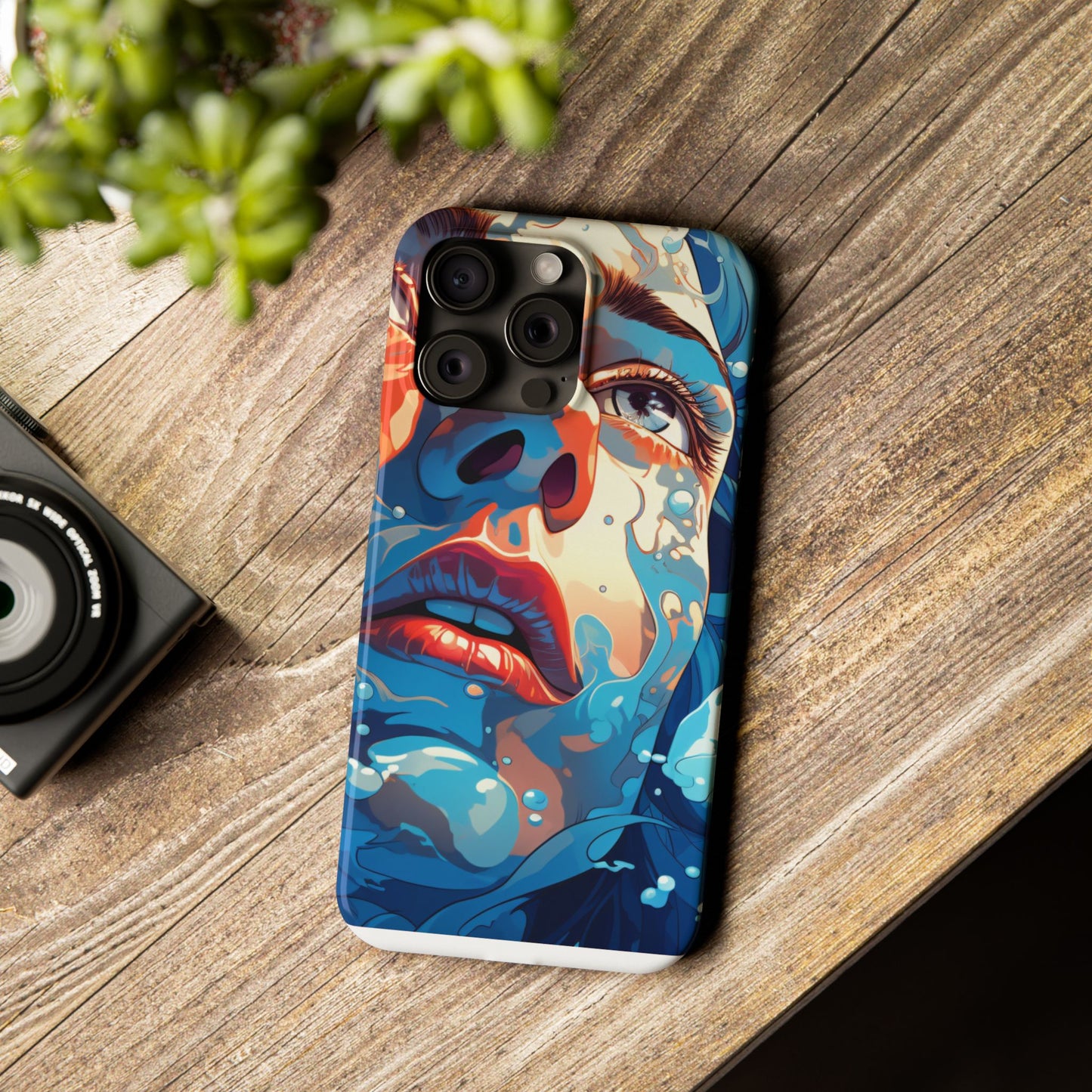 Eco-Friendly Slim Phone Case - Earth Day Gift, Nature Lover Accessory, Sustainable Phone Cover, Green Design, Vibrant Floral Art