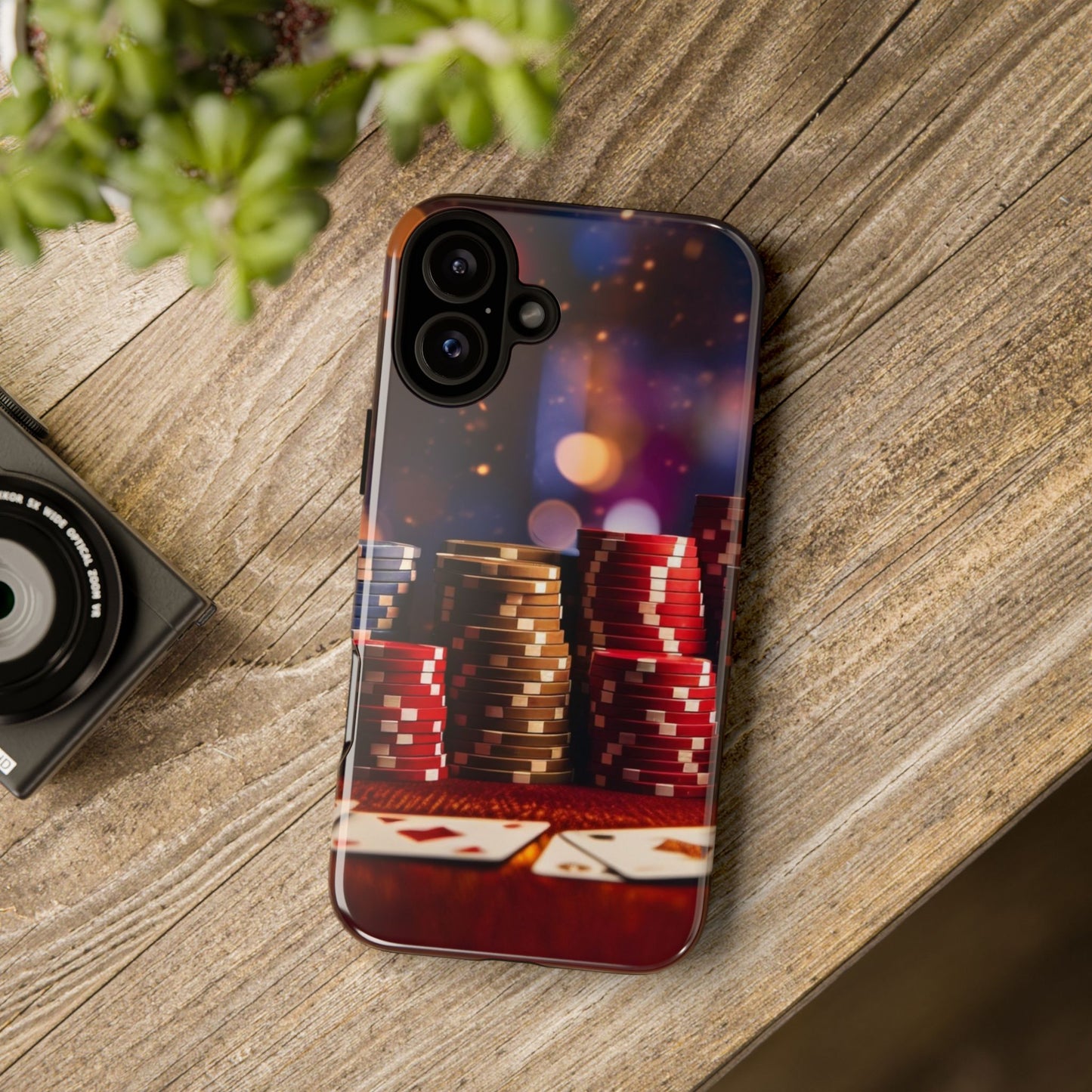 Poker Chip Phone Case, Tough Phone Case, Casino Lover Gift, Unique Phone Cover, Gambling Accessories