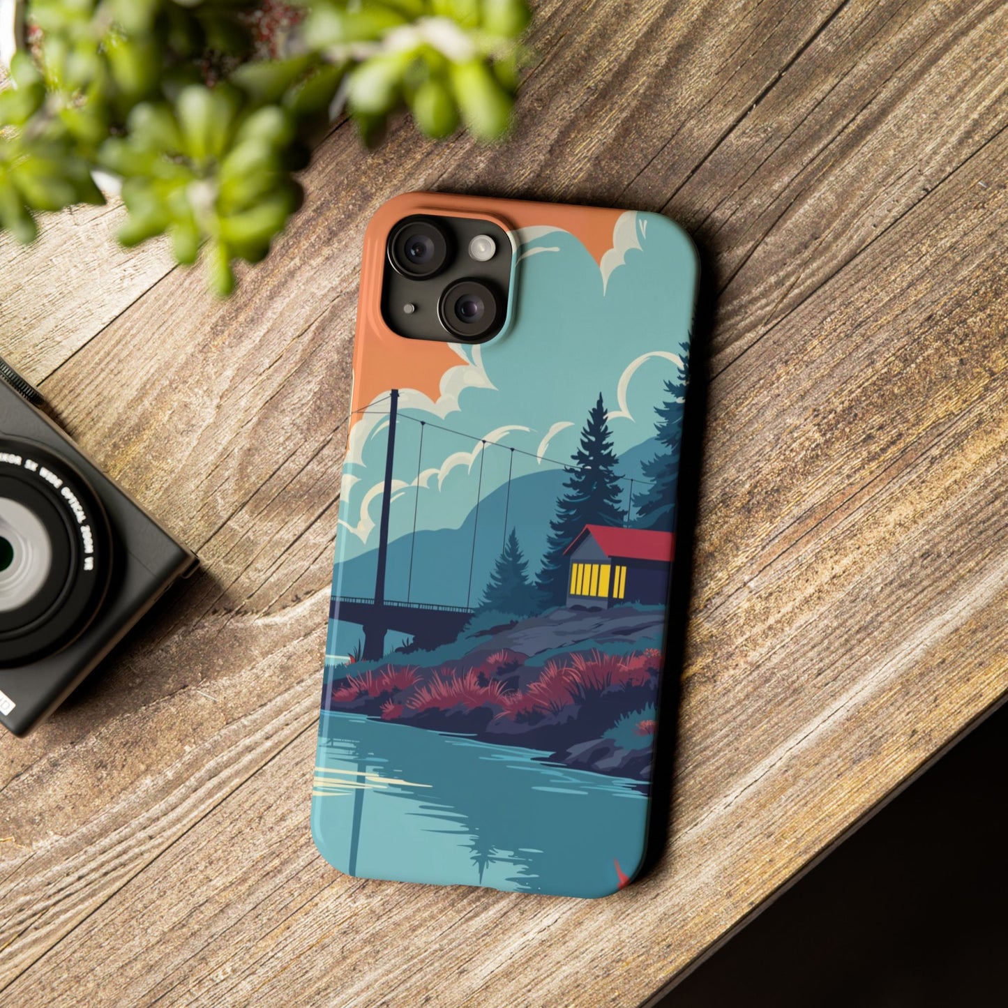 Colorful Nature Slim Phone Cases | Scenic River Landscape, Outdoor Lover Gifts, Phone Accessories, Eco-Friendly, Travel Enthusiast