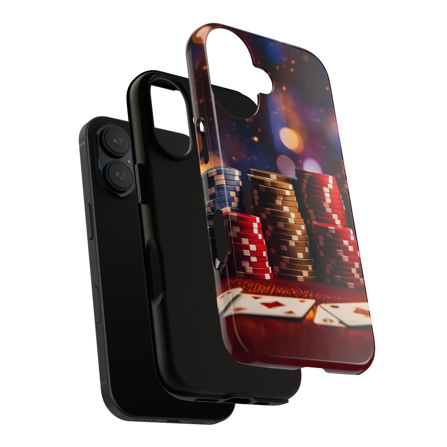 Poker Chip Phone Case, Tough Phone Case, Casino Lover Gift, Unique Phone Cover, Gambling Accessories