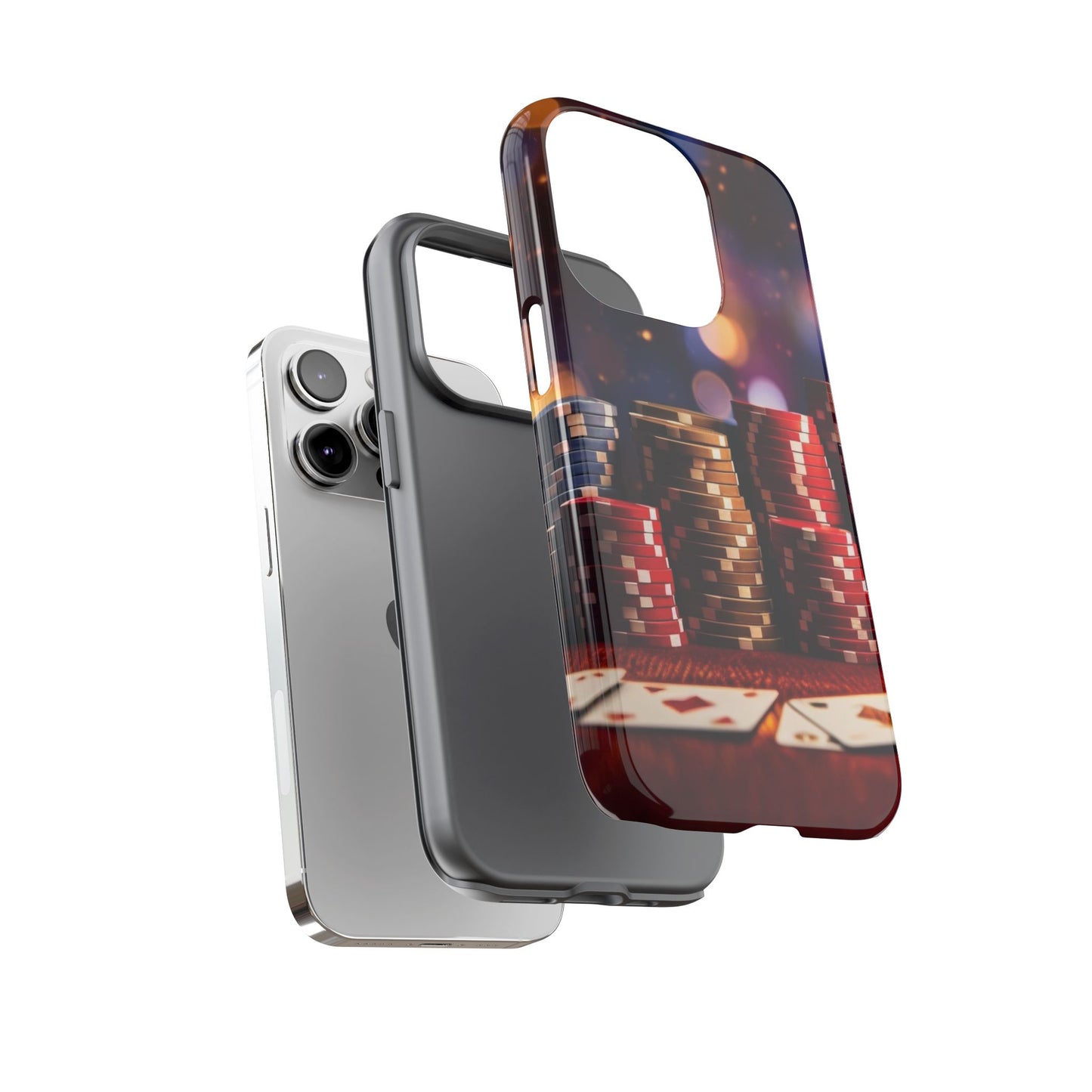 Poker Chip Phone Case, Tough Phone Case, Casino Lover Gift, Unique Phone Cover, Gambling Accessories