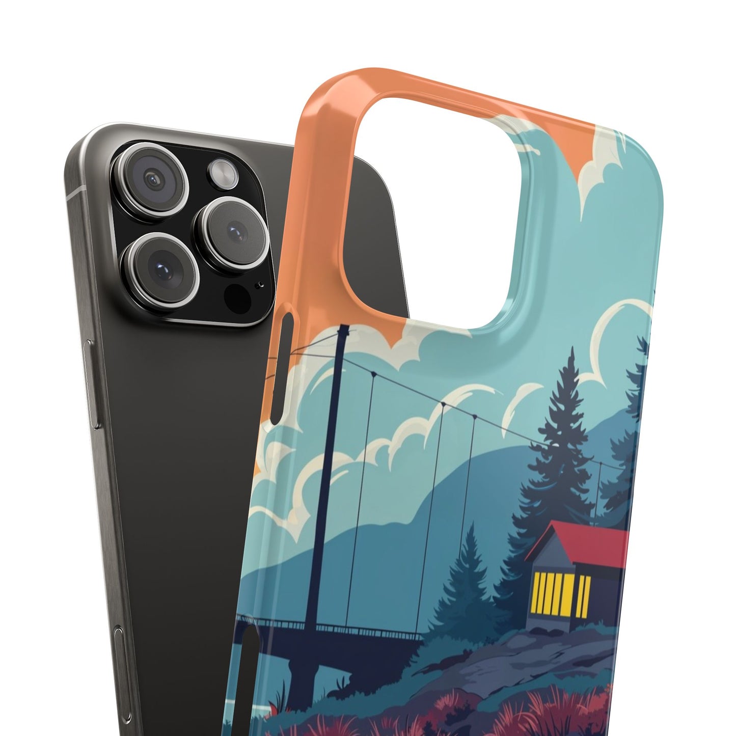 Colorful Nature Slim Phone Cases | Scenic River Landscape, Outdoor Lover Gifts, Phone Accessories, Eco-Friendly, Travel Enthusiast