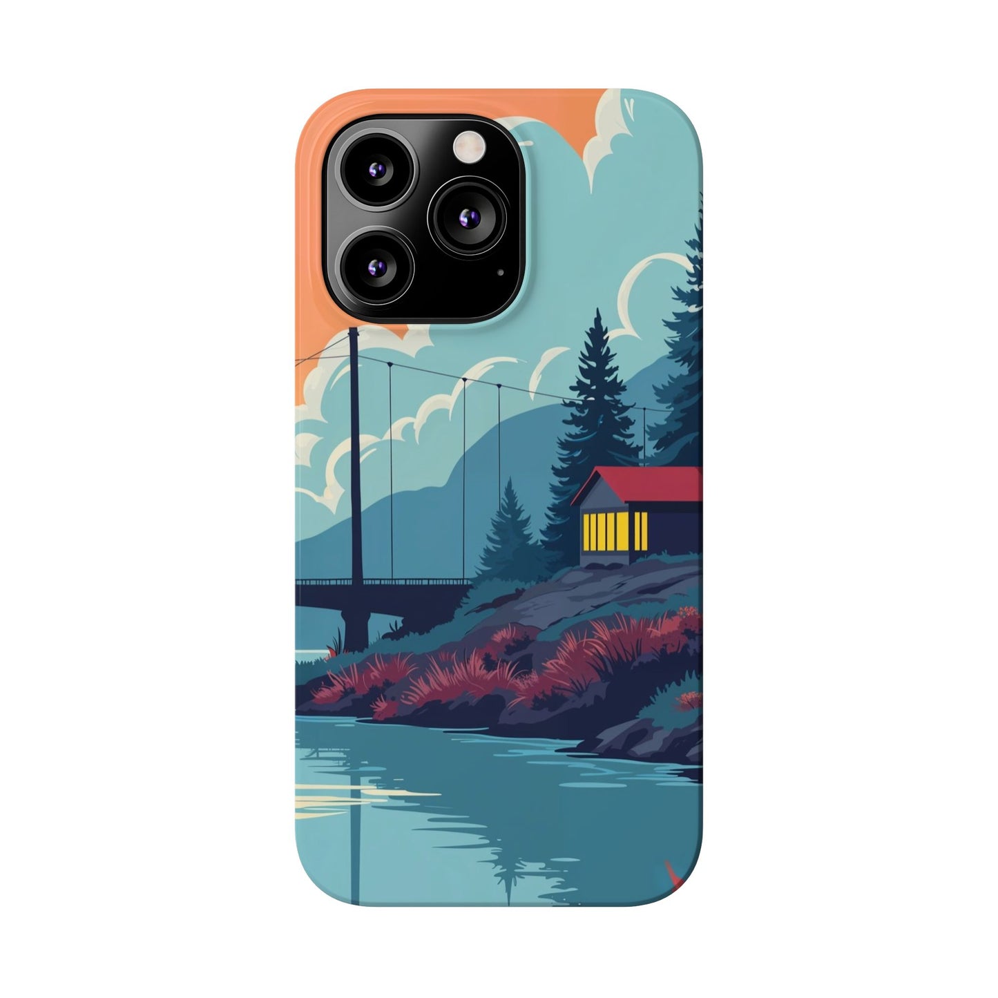 Colorful Nature Slim Phone Cases | Scenic River Landscape, Outdoor Lover Gifts, Phone Accessories, Eco-Friendly, Travel Enthusiast
