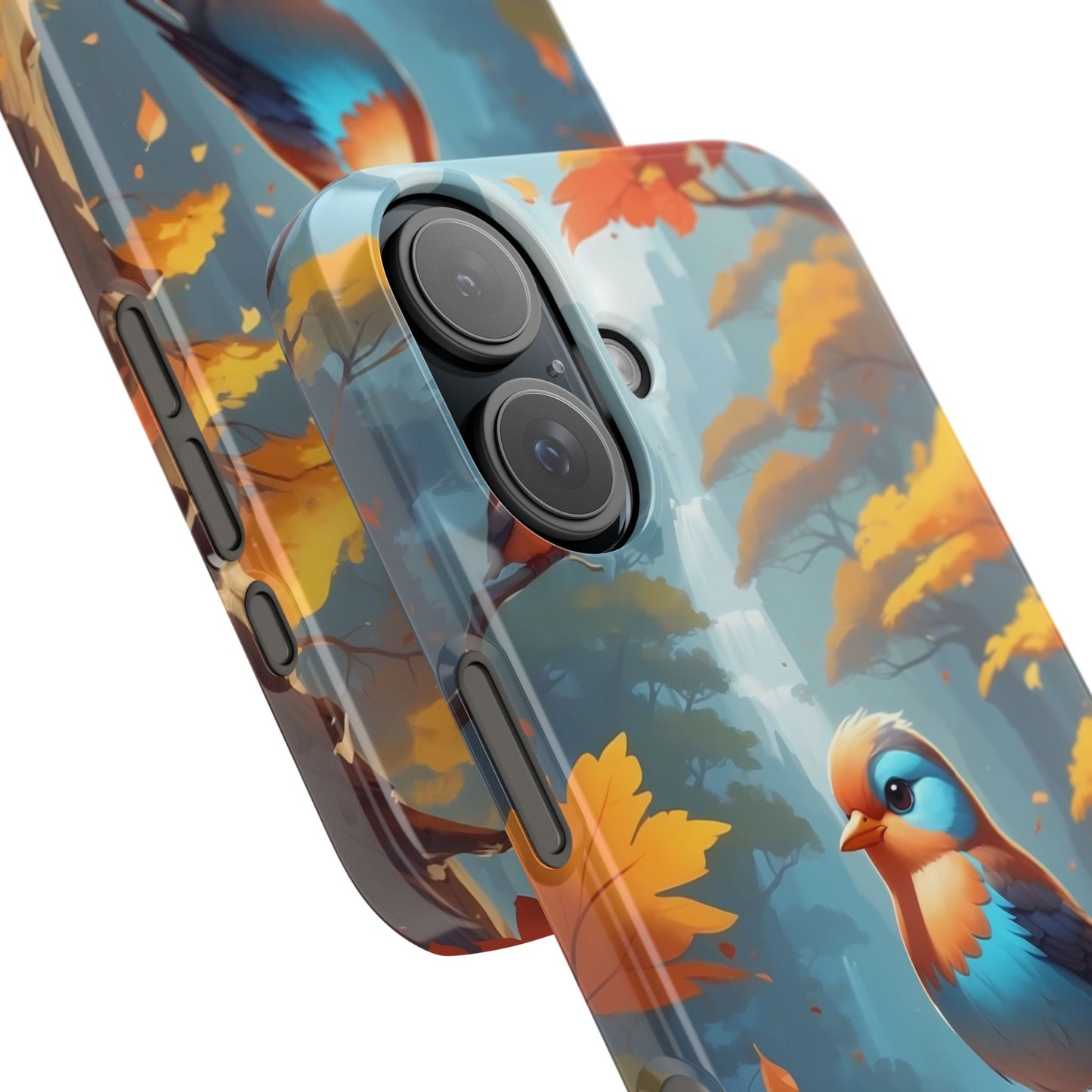 Nature-Inspired Bird Snap Case, Fall Aesthetic Phone Cover, Autumn Vibe Mobile Case, Gift for Bird Lovers, Eco-Friendly Phone Accessory