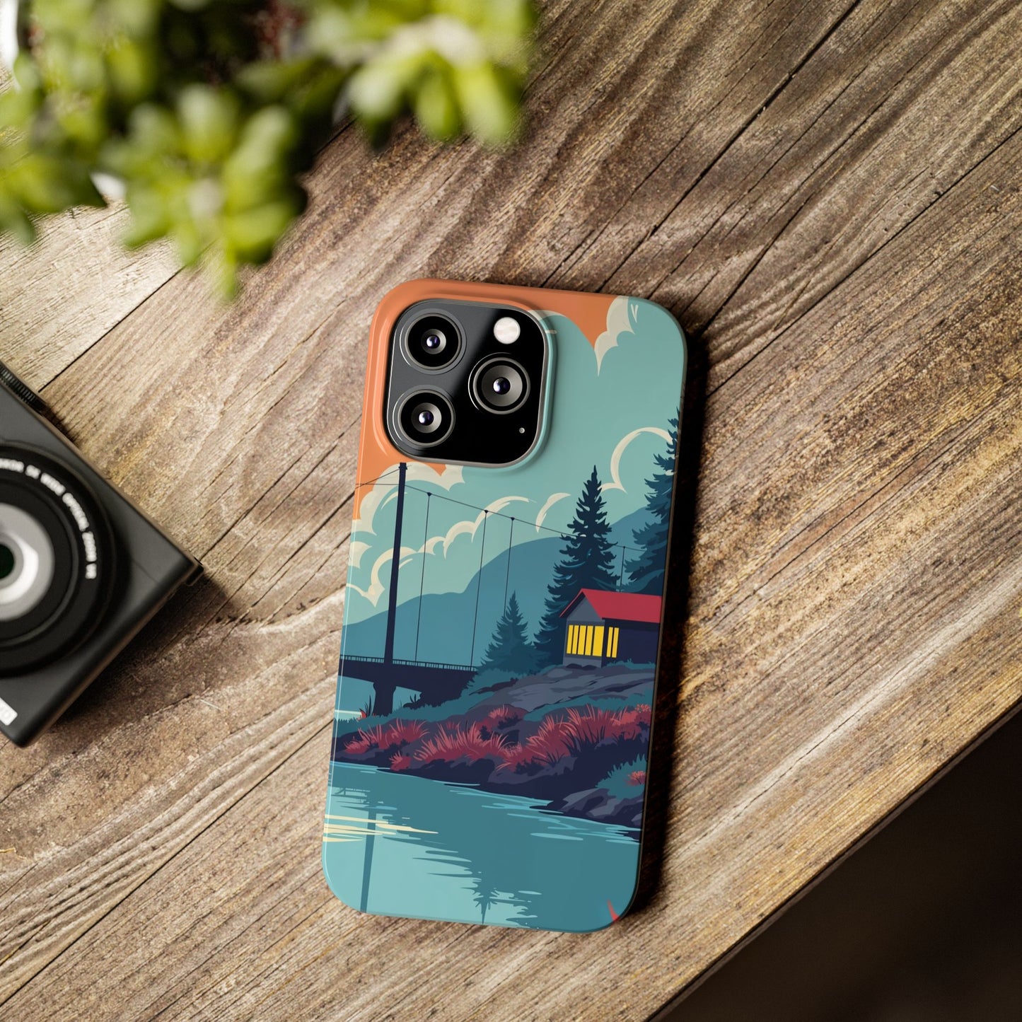 Colorful Nature Slim Phone Cases | Scenic River Landscape, Outdoor Lover Gifts, Phone Accessories, Eco-Friendly, Travel Enthusiast