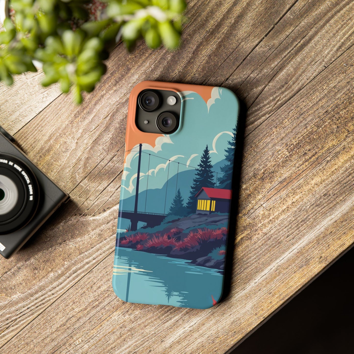 Colorful Nature Slim Phone Cases | Scenic River Landscape, Outdoor Lover Gifts, Phone Accessories, Eco-Friendly, Travel Enthusiast