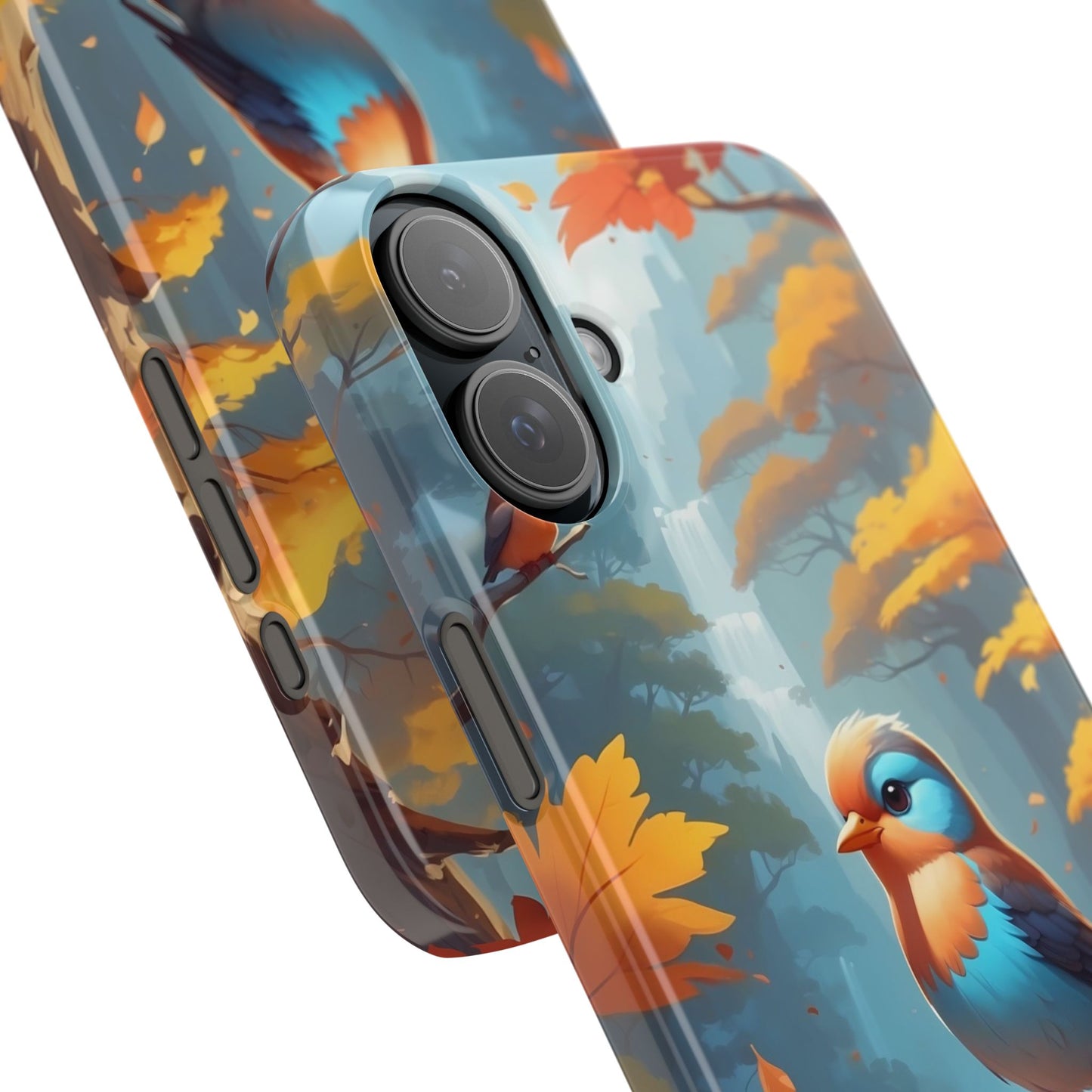 Nature-Inspired Bird Snap Case, Fall Aesthetic Phone Cover, Autumn Vibe Mobile Case, Gift for Bird Lovers, Eco-Friendly Phone Accessory