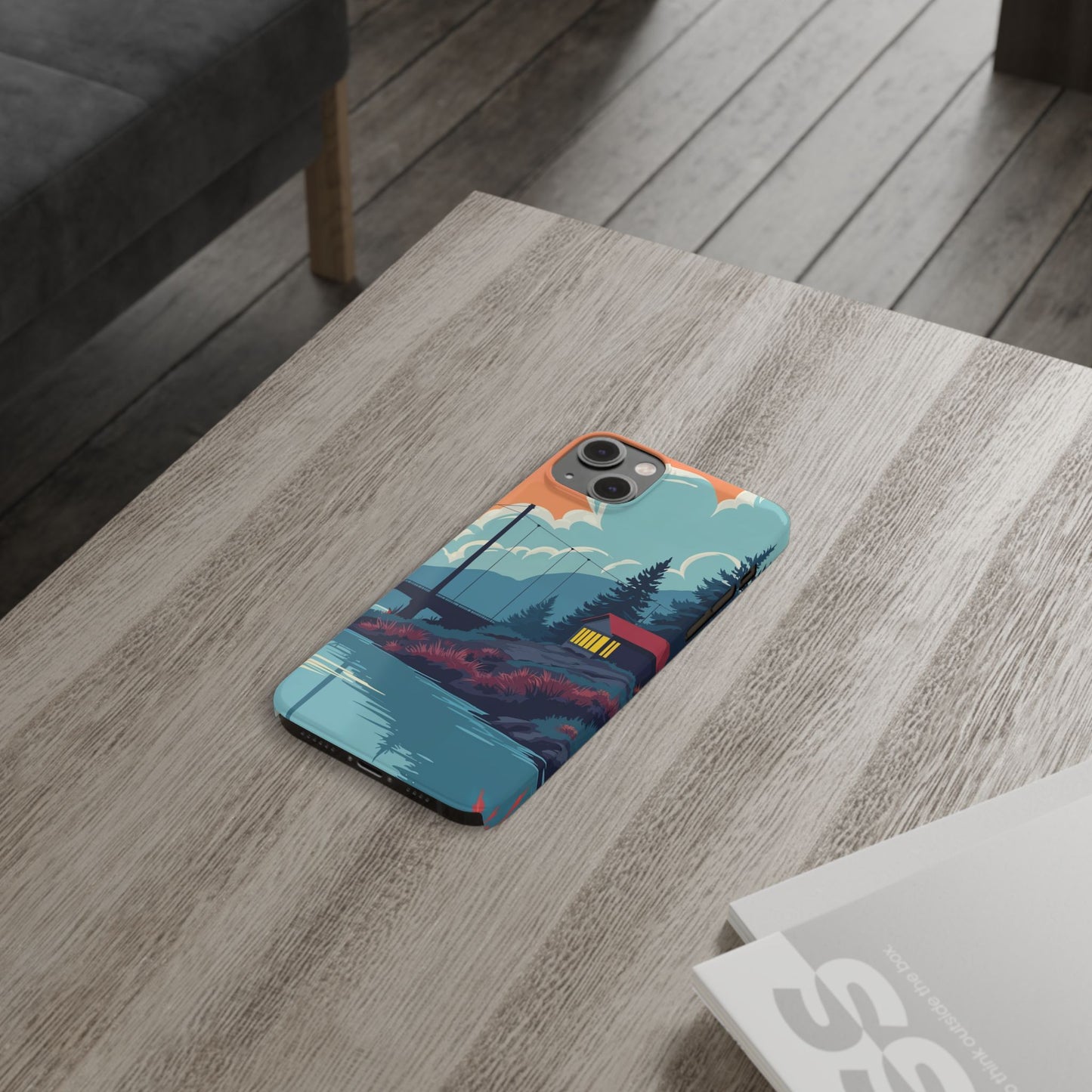 Colorful Nature Slim Phone Cases | Scenic River Landscape, Outdoor Lover Gifts, Phone Accessories, Eco-Friendly, Travel Enthusiast