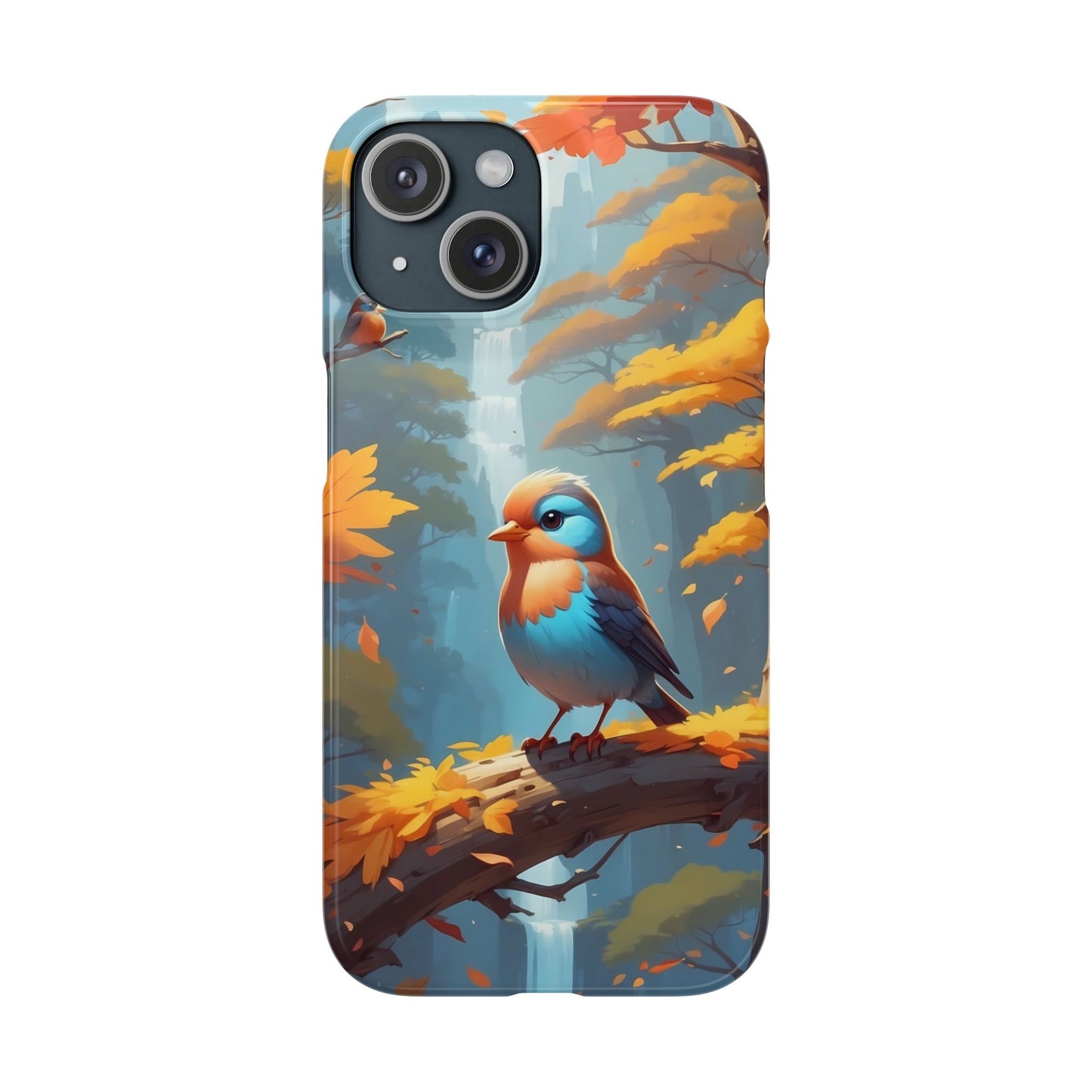 Nature-Inspired Bird Snap Case, Fall Aesthetic Phone Cover, Autumn Vibe Mobile Case, Gift for Bird Lovers, Eco-Friendly Phone Accessory