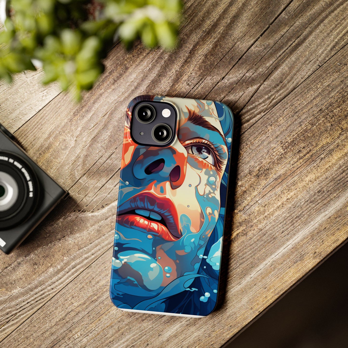 Eco-Friendly Slim Phone Case - Earth Day Gift, Nature Lover Accessory, Sustainable Phone Cover, Green Design, Vibrant Floral Art