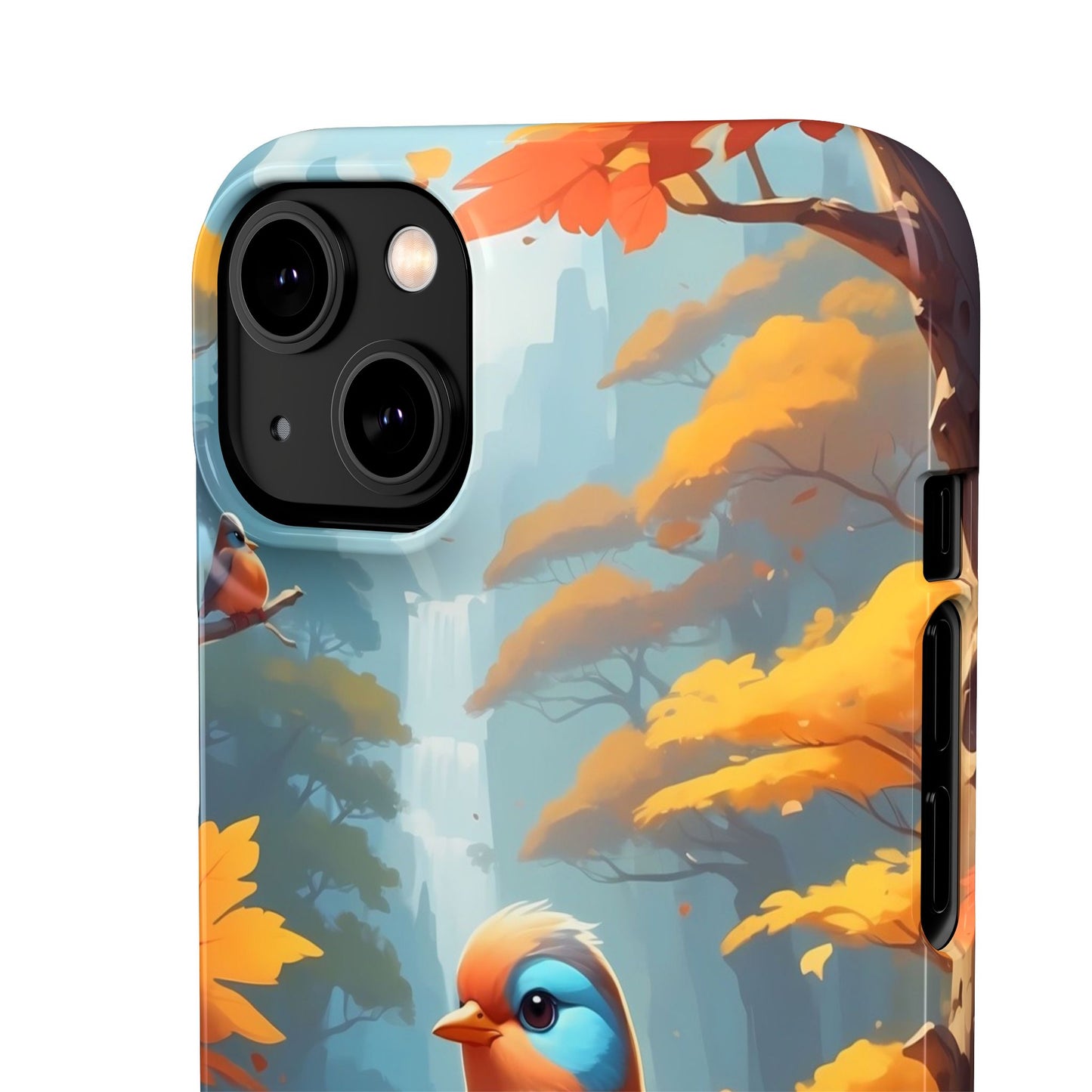Nature-Inspired Bird Snap Case, Fall Aesthetic Phone Cover, Autumn Vibe Mobile Case, Gift for Bird Lovers, Eco-Friendly Phone Accessory