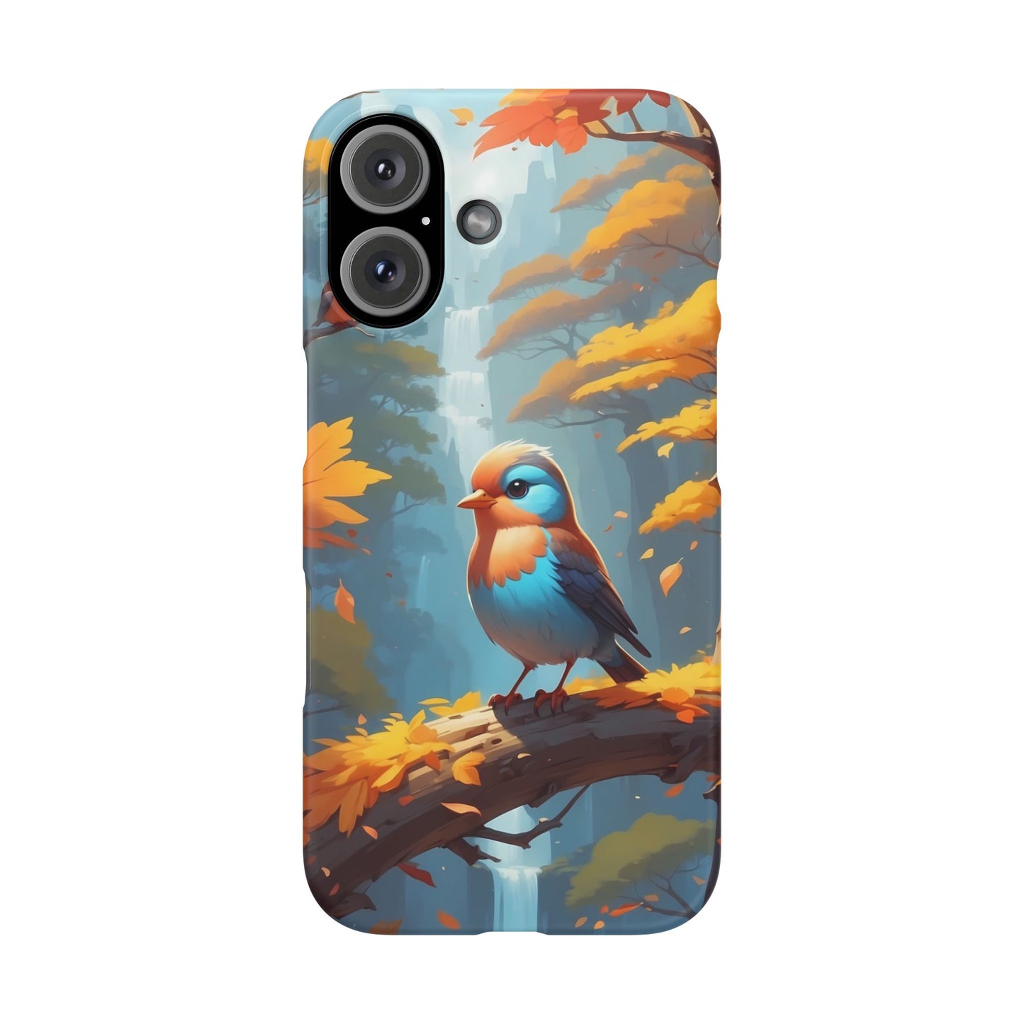 Nature-Inspired Bird Snap Case, Fall Aesthetic Phone Cover, Autumn Vibe Mobile Case, Gift for Bird Lovers, Eco-Friendly Phone Accessory