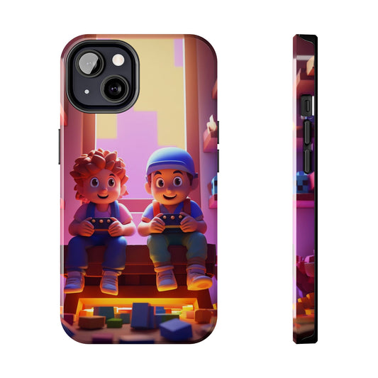 Colorful Gamer Phone Case, Tough Phone Cases for Kids, Retro Video Game Design, Gaming Gifts for Boys, Fun Accessories for Gamers